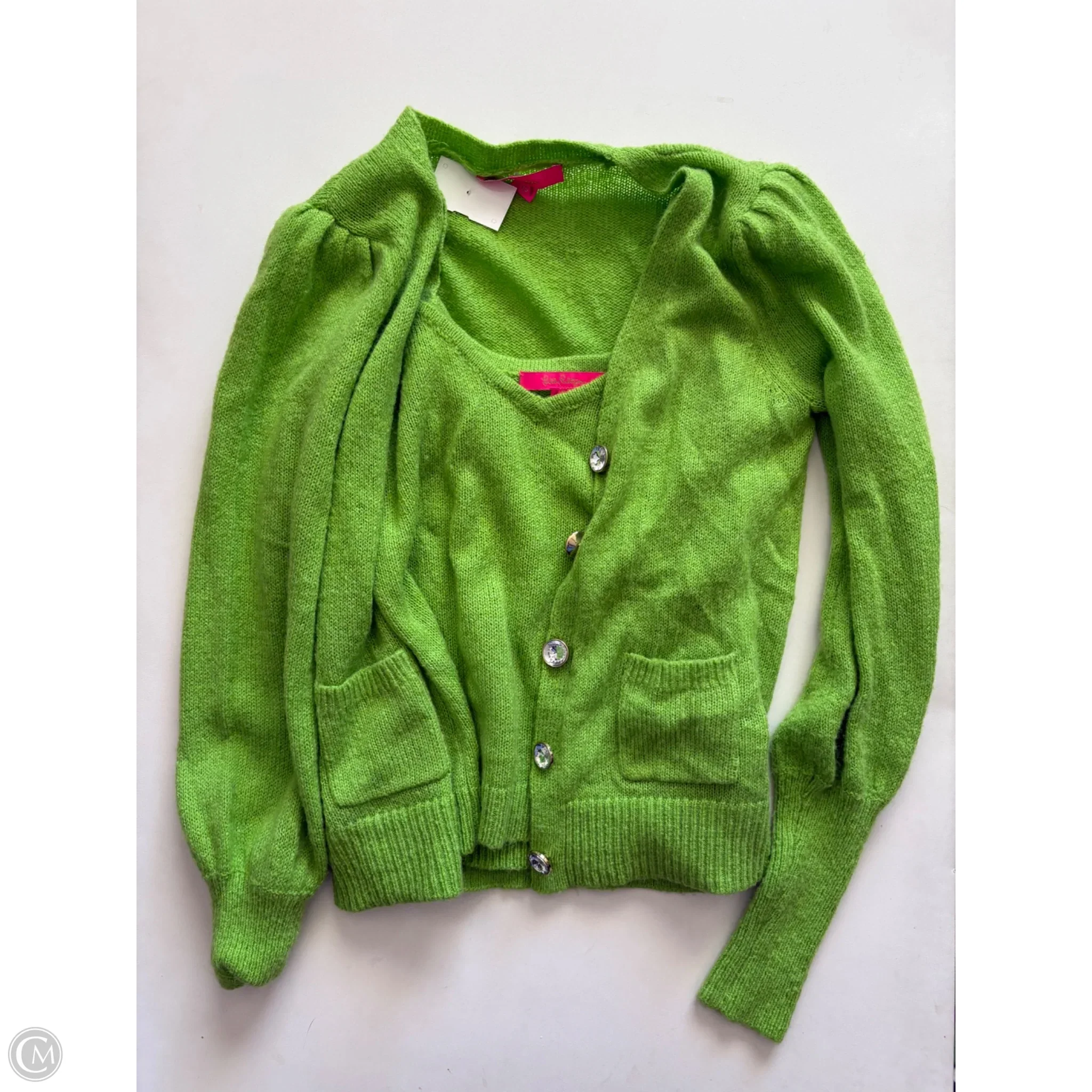 Sweater Cardigan Designer By Lilly Pulitzer In Green, Size: Xs - Image 1