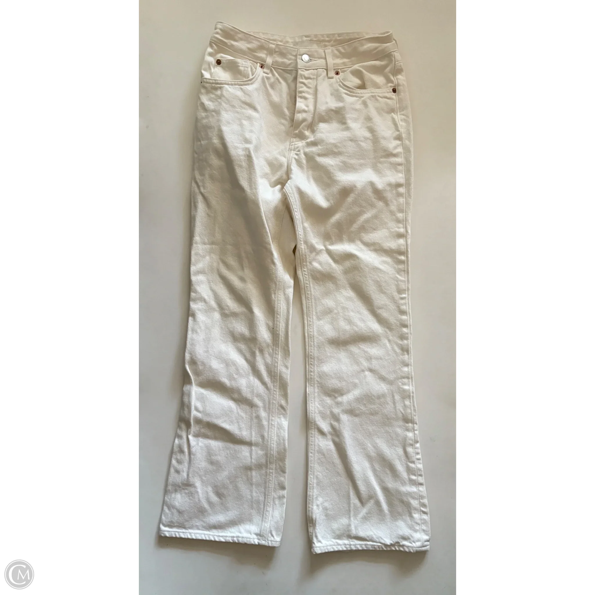 Jeans Boot Cut By H&m In Cream, Size: 4 - Image 1