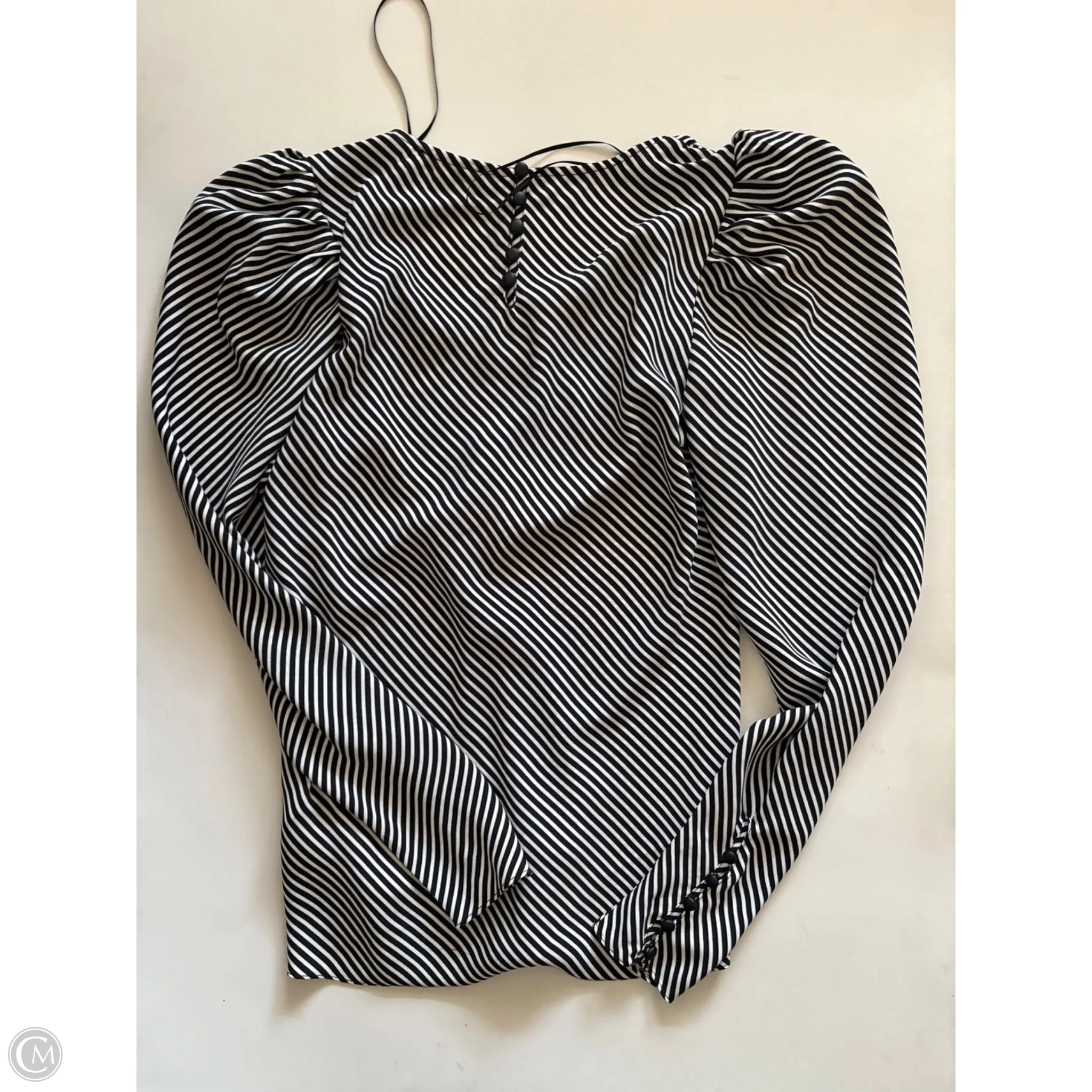 Blouse Long Sleeve By Maison Damelie In Striped Pattern, Size: S - Image 2