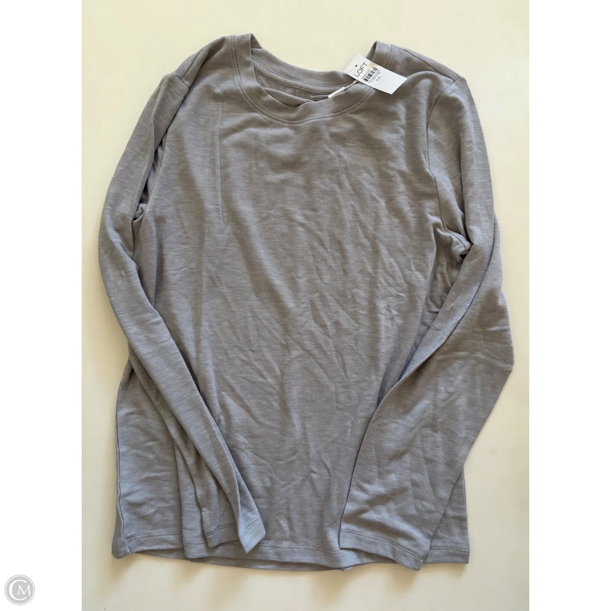 Top Long Sleeve By Loft In Grey, Size: 2x - Image 1