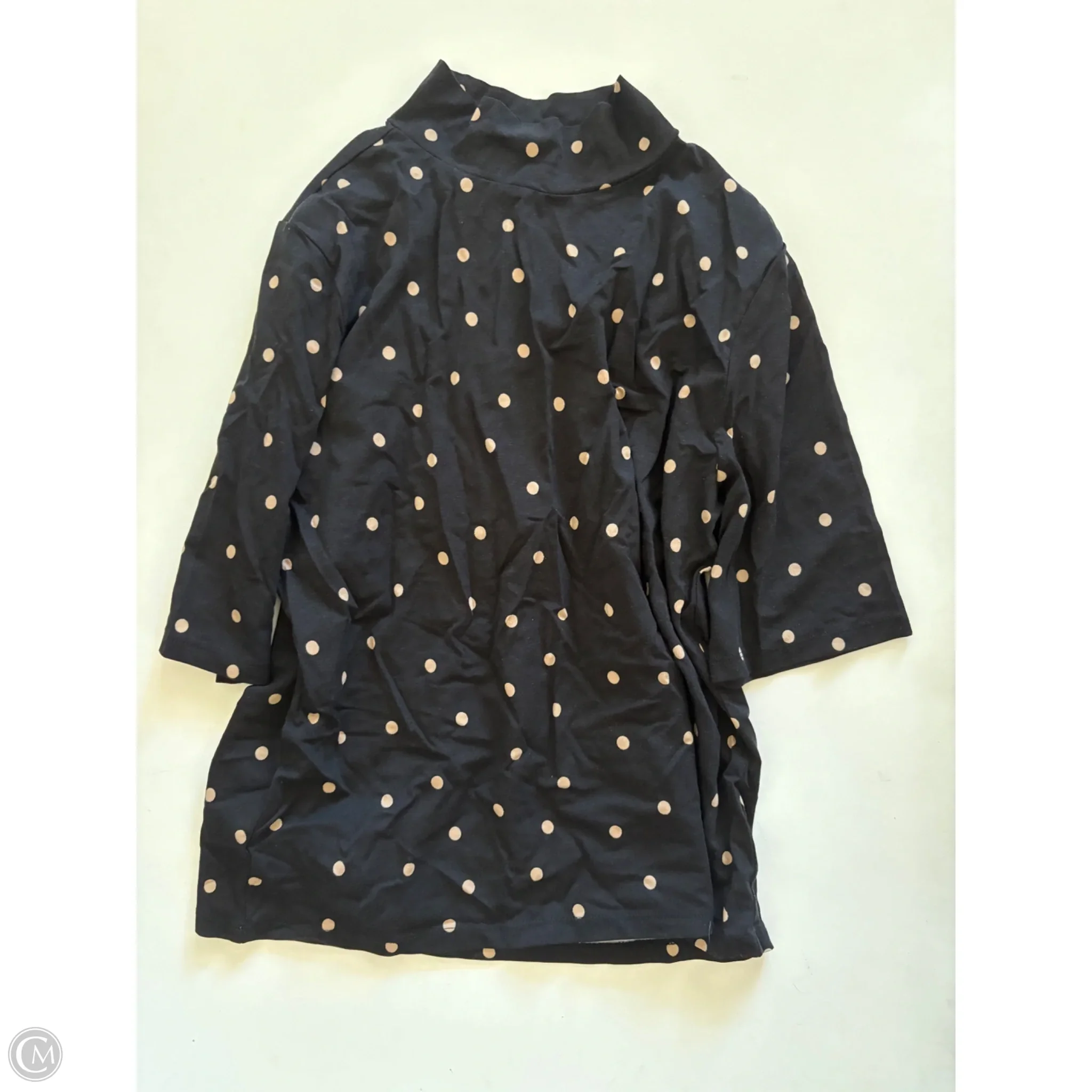 Top Short Sleeve By Ann Taylor In Polkadot Pattern, Size: 2x - Image 1