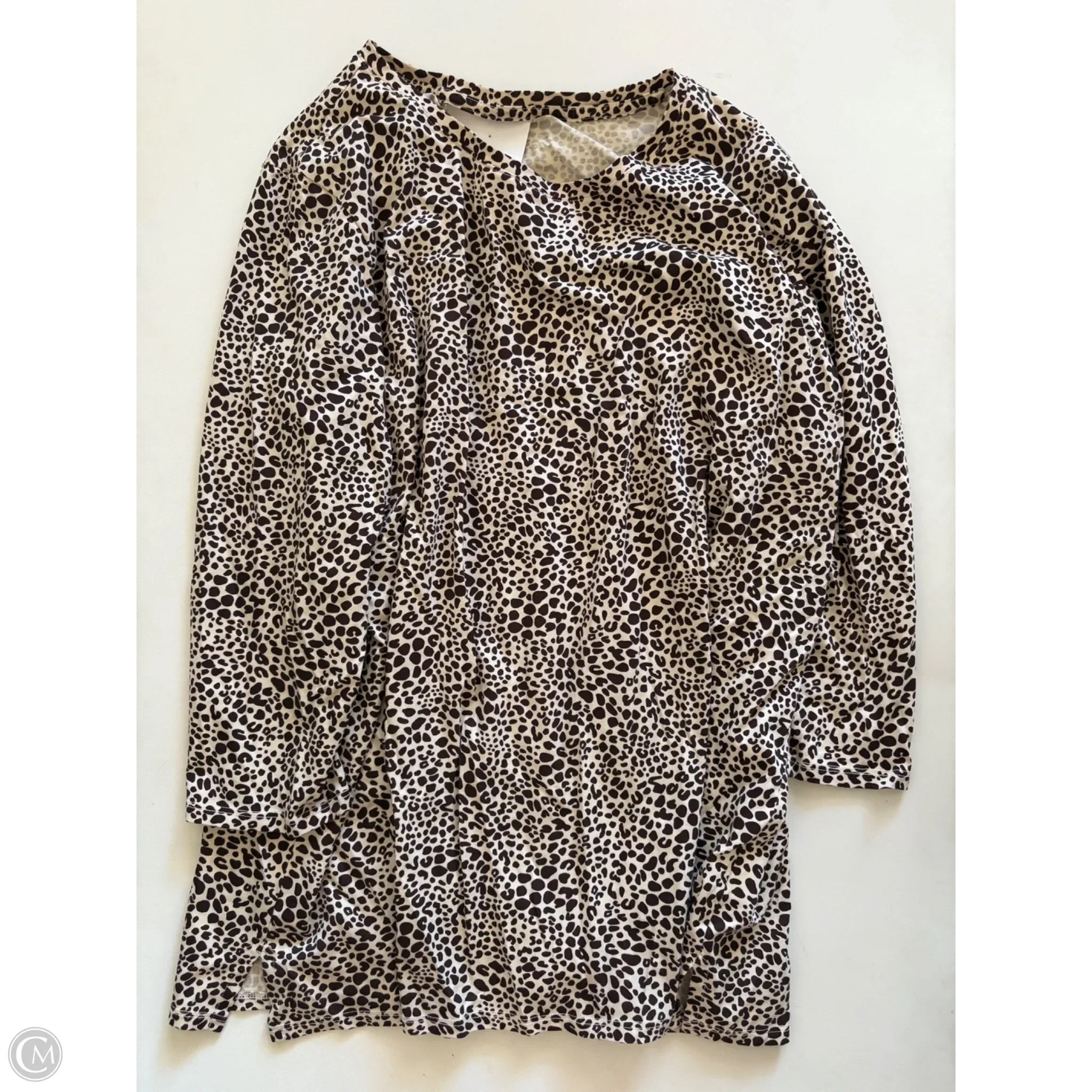 Top Long Sleeve By Lands End In Animal Print, Size: Xl - Image 1