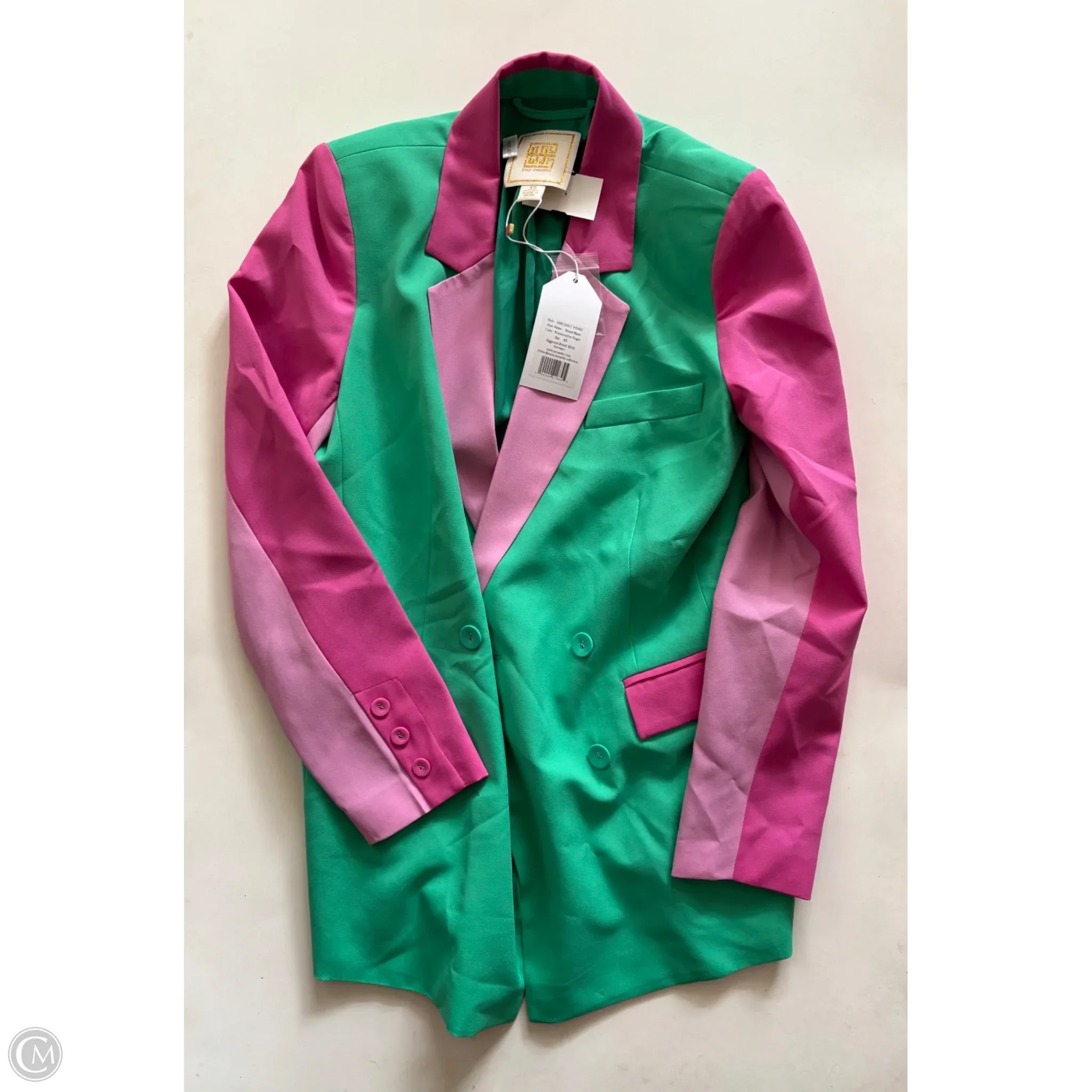Blazer By Cma In Green & Pink, Size: Xs - Image 1