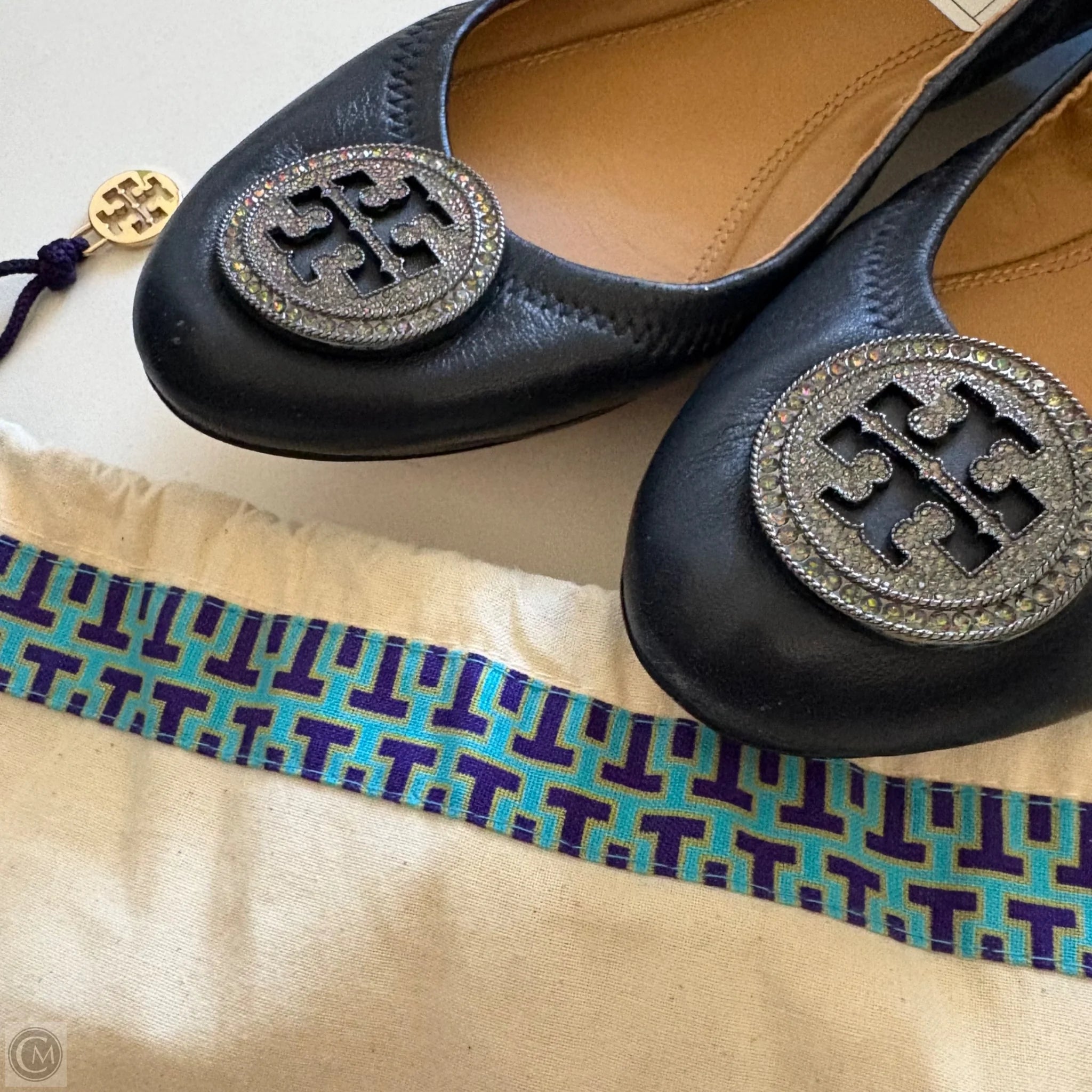 Shoes Designer By Tory Burch In Navy, Size: 9 - Image 3