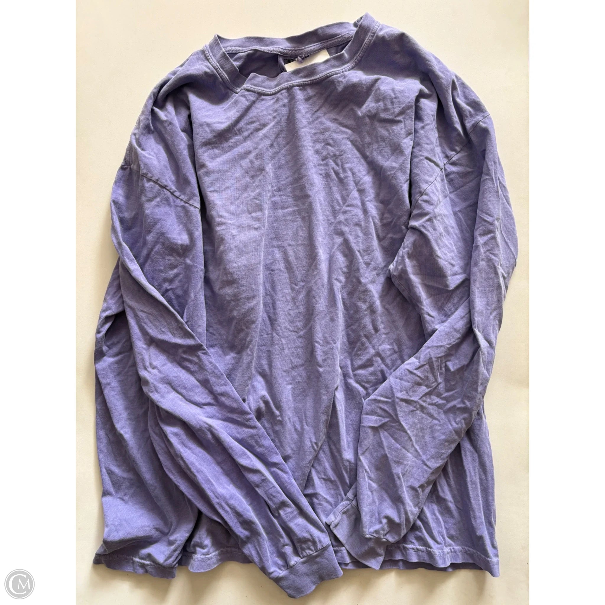 Top Long Sleeve By Comfort Colors In Purple, Size: Xl - Image 1