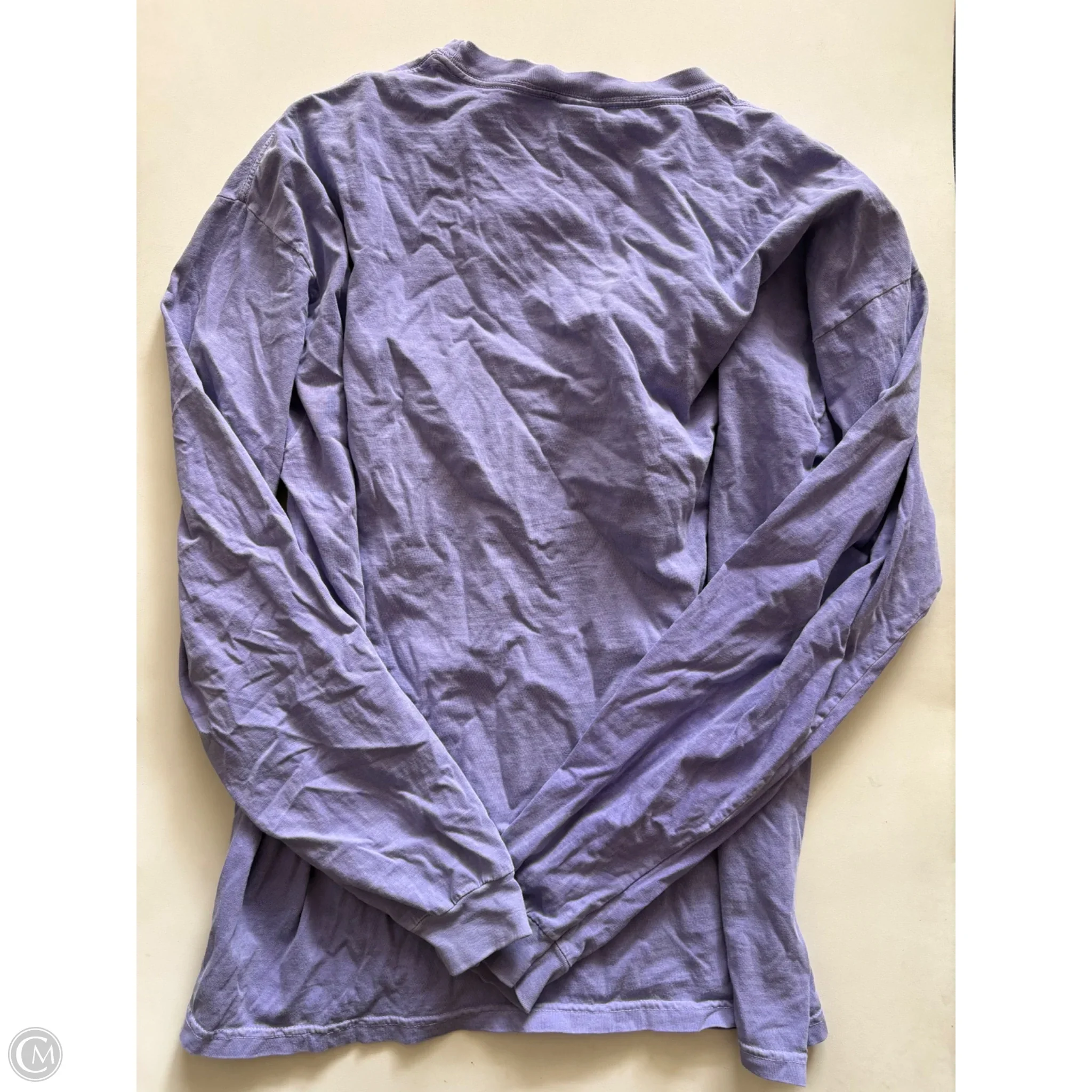 Top Long Sleeve By Comfort Colors In Purple, Size: Xl - Image 2