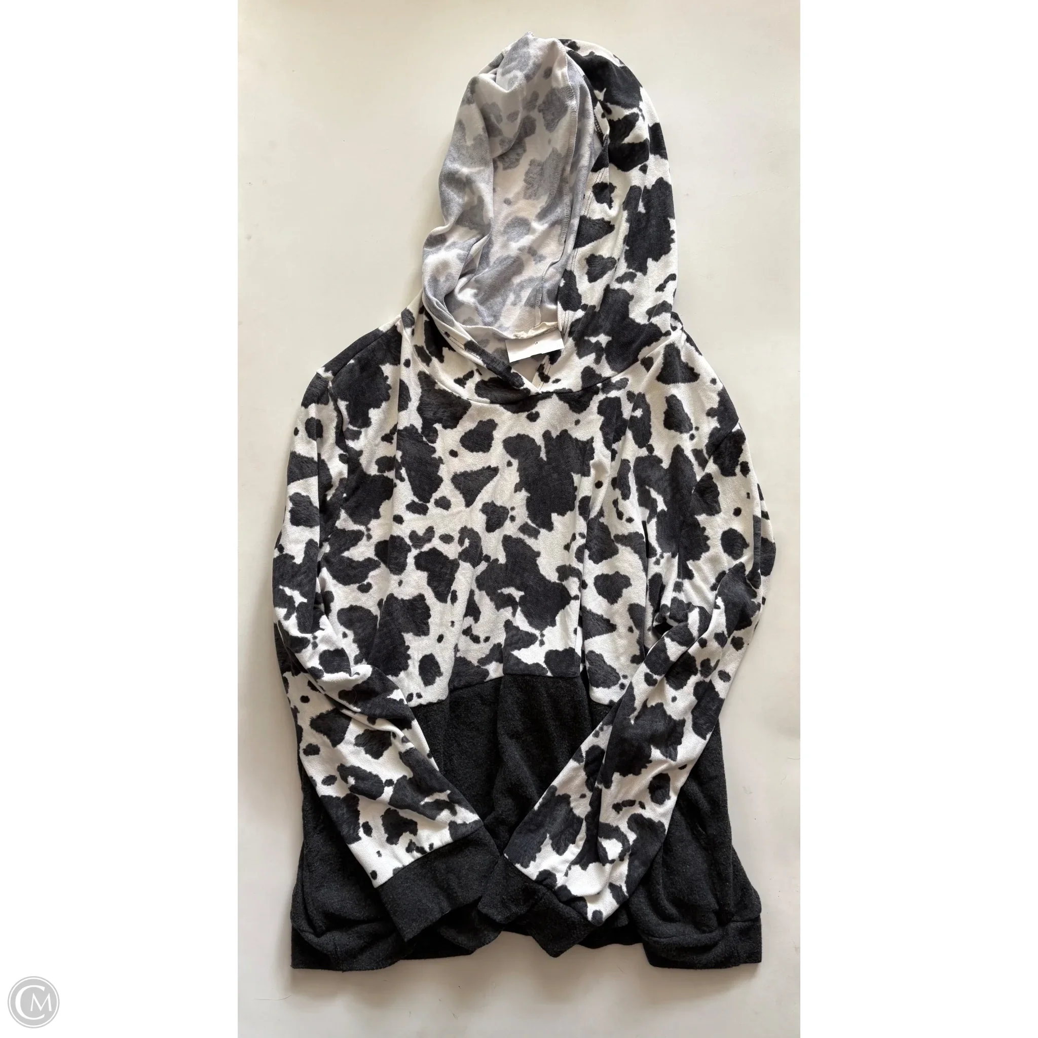 Top Long Sleeve By A Gain In Black & White, Size: 3x - Image 1