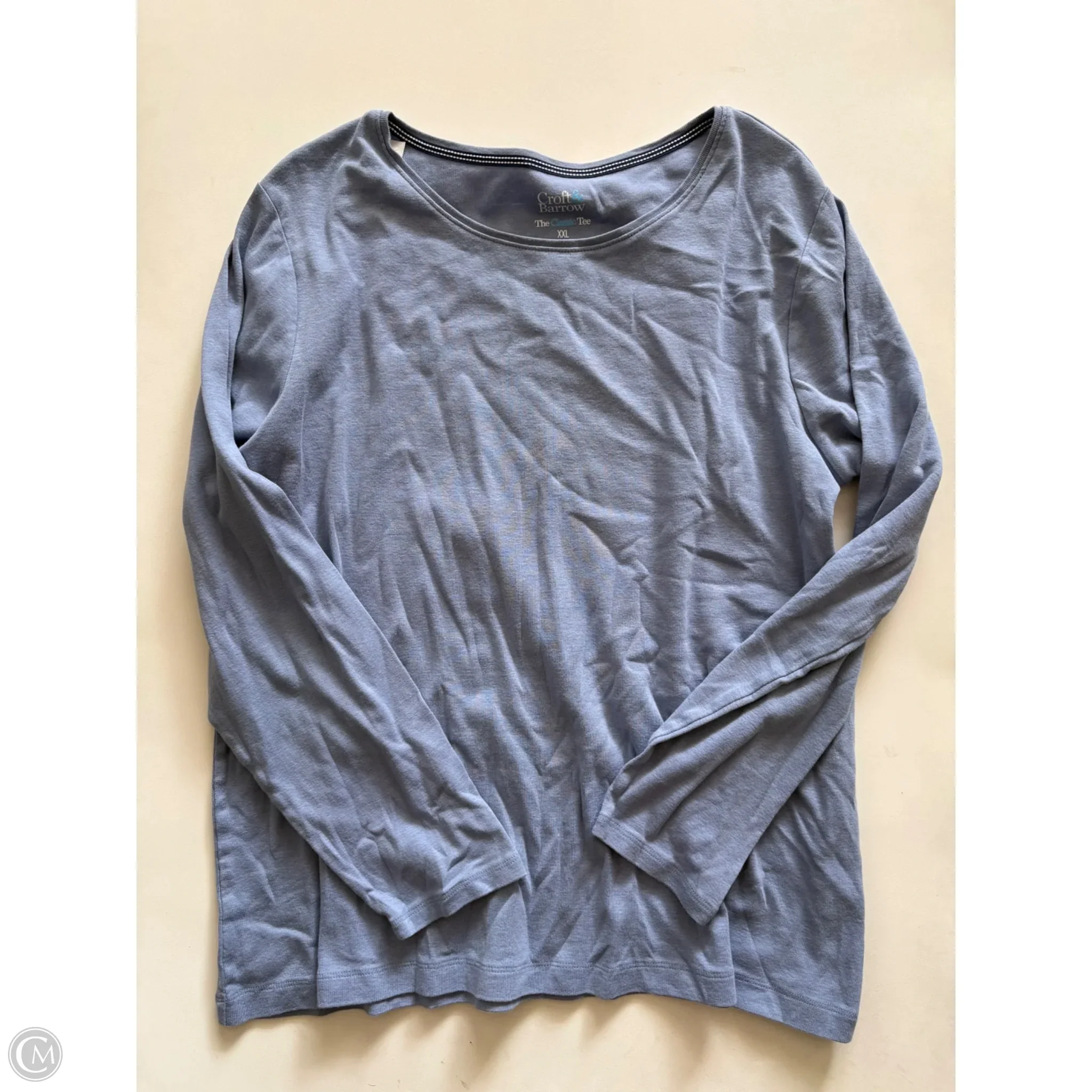 Top Long Sleeve By Croft And Barrow In Blue, Size: 2x - Image 1