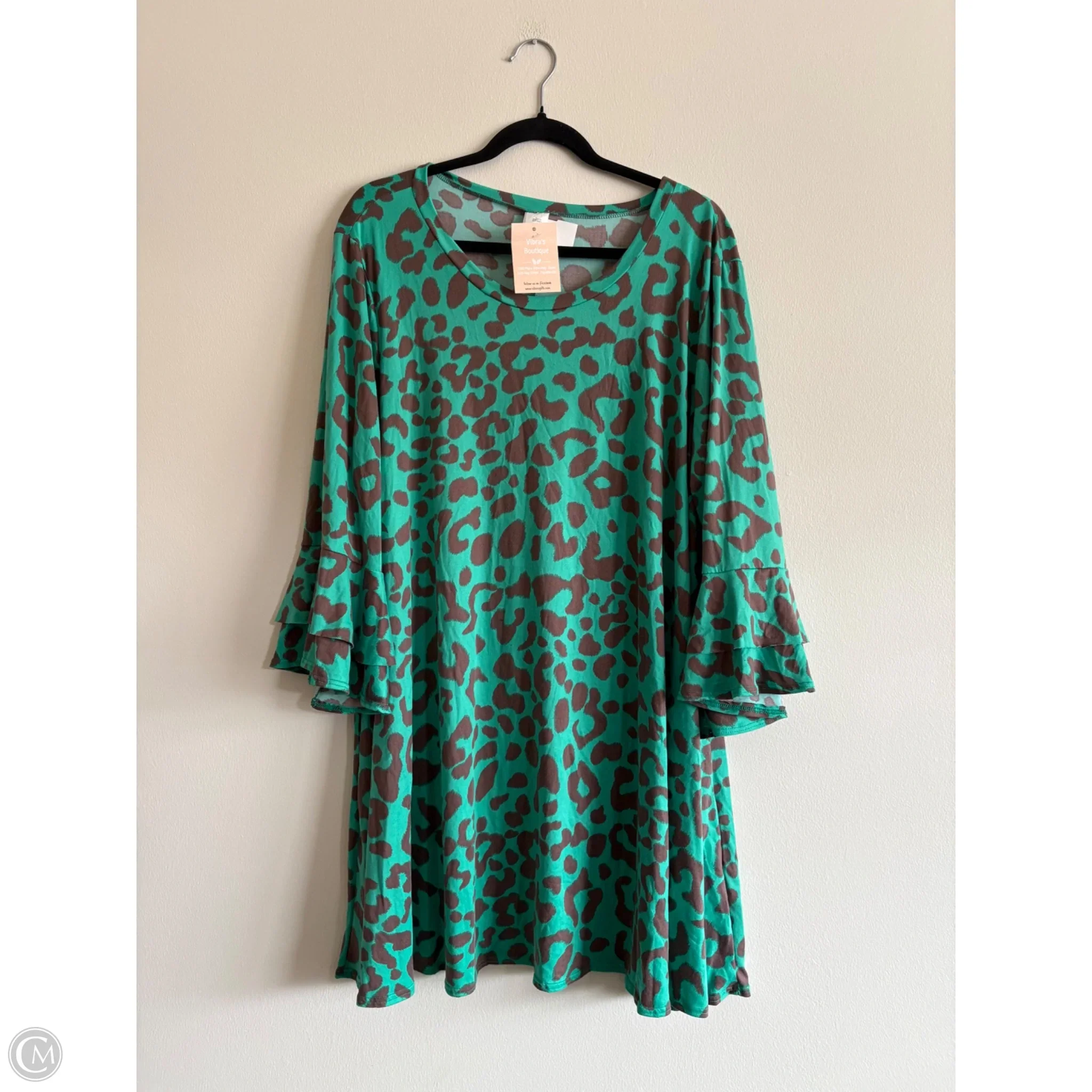 Top Long Sleeve By Cmc In Animal Print, Size: 3x - Image 1