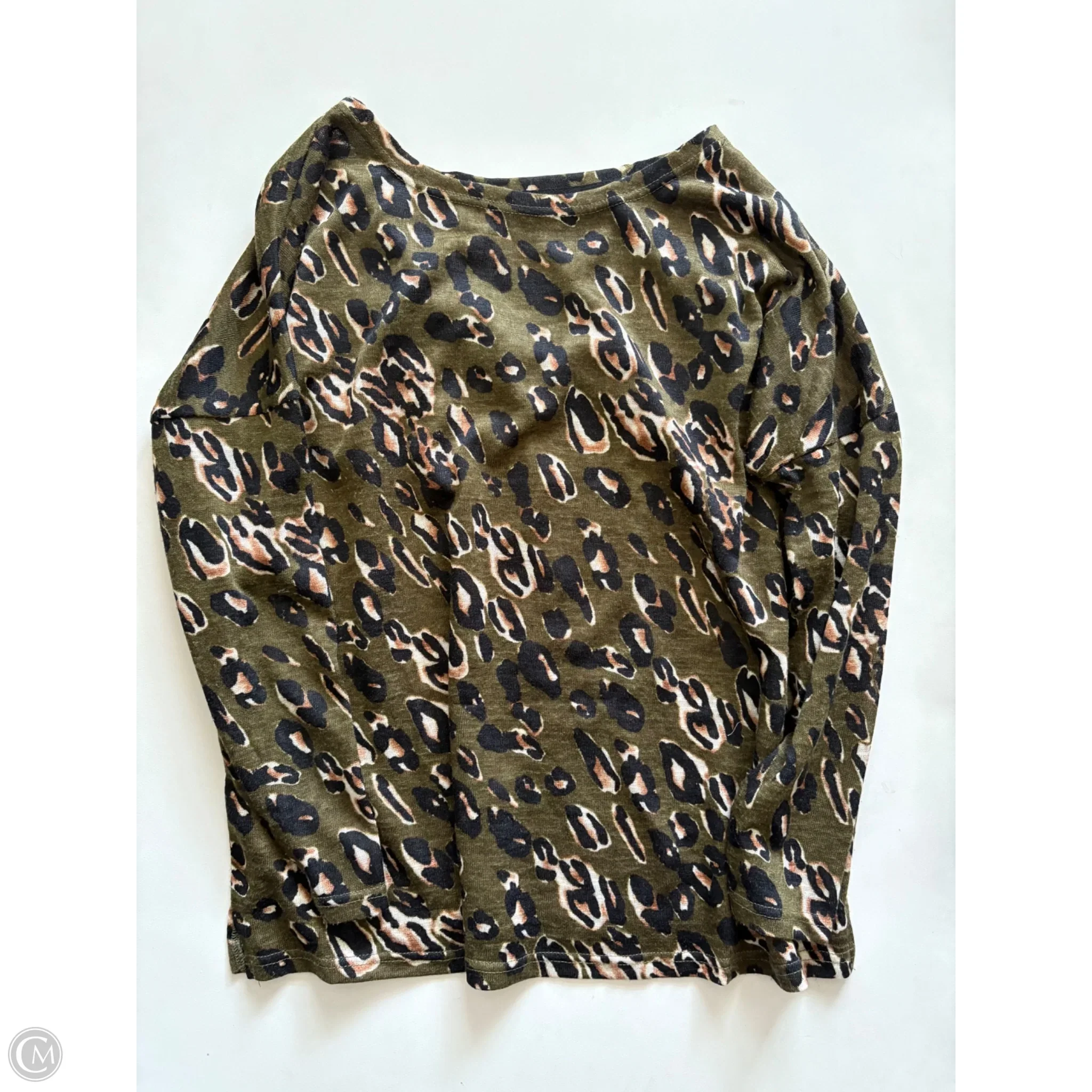 Top Long Sleeve By Joy Joy In Animal Print, Size: S - Image 1