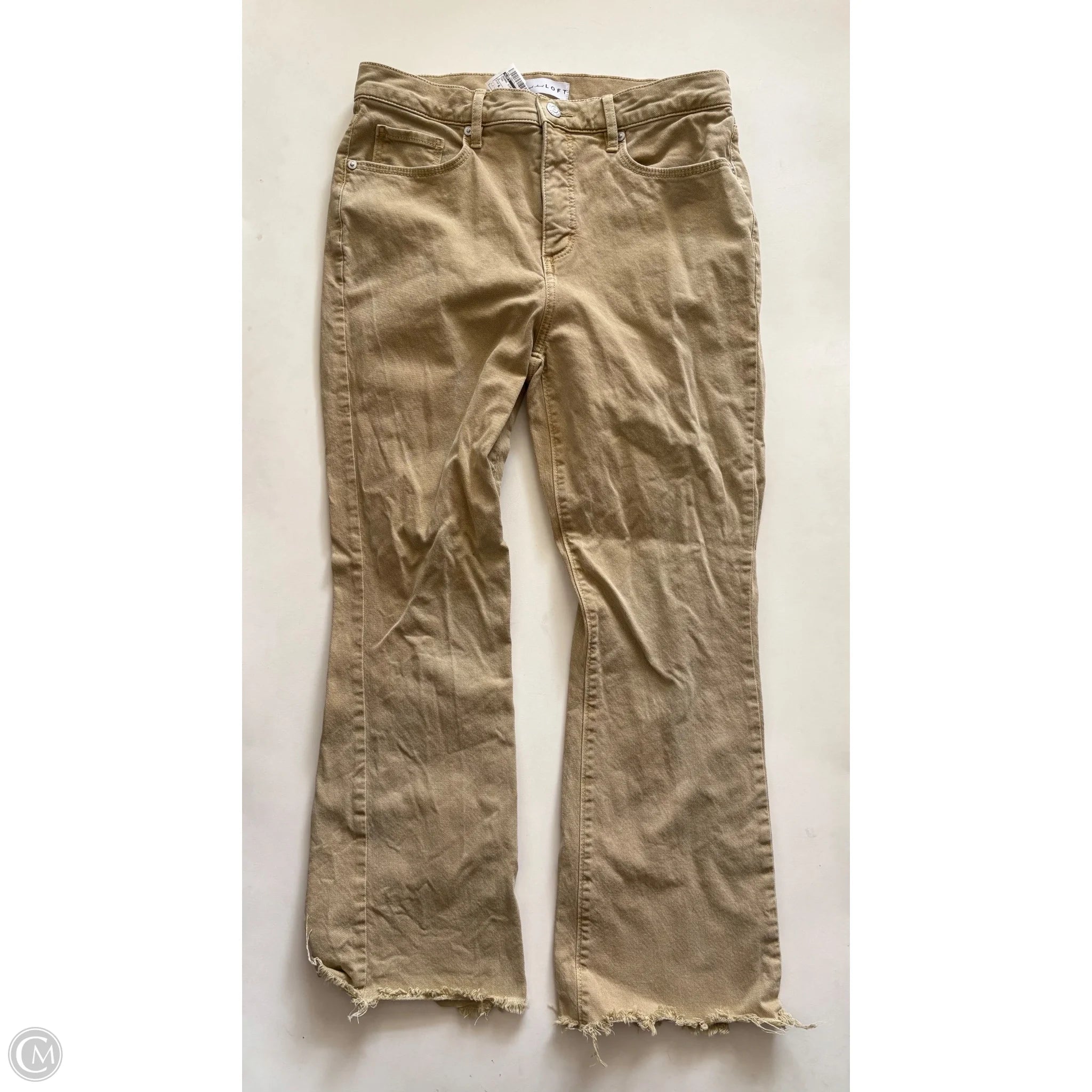 Jeans Straight By Loft In Tan, Size: 6 - Image 1