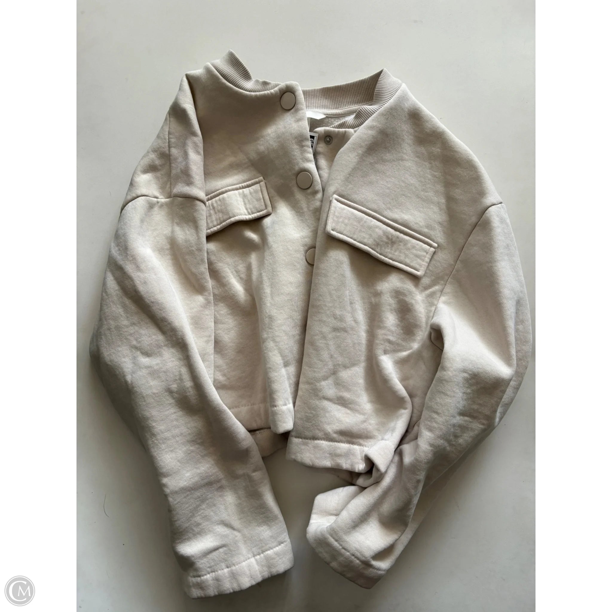 Jacket Fleece By H&m In Cream, Size: Xl - Image 1