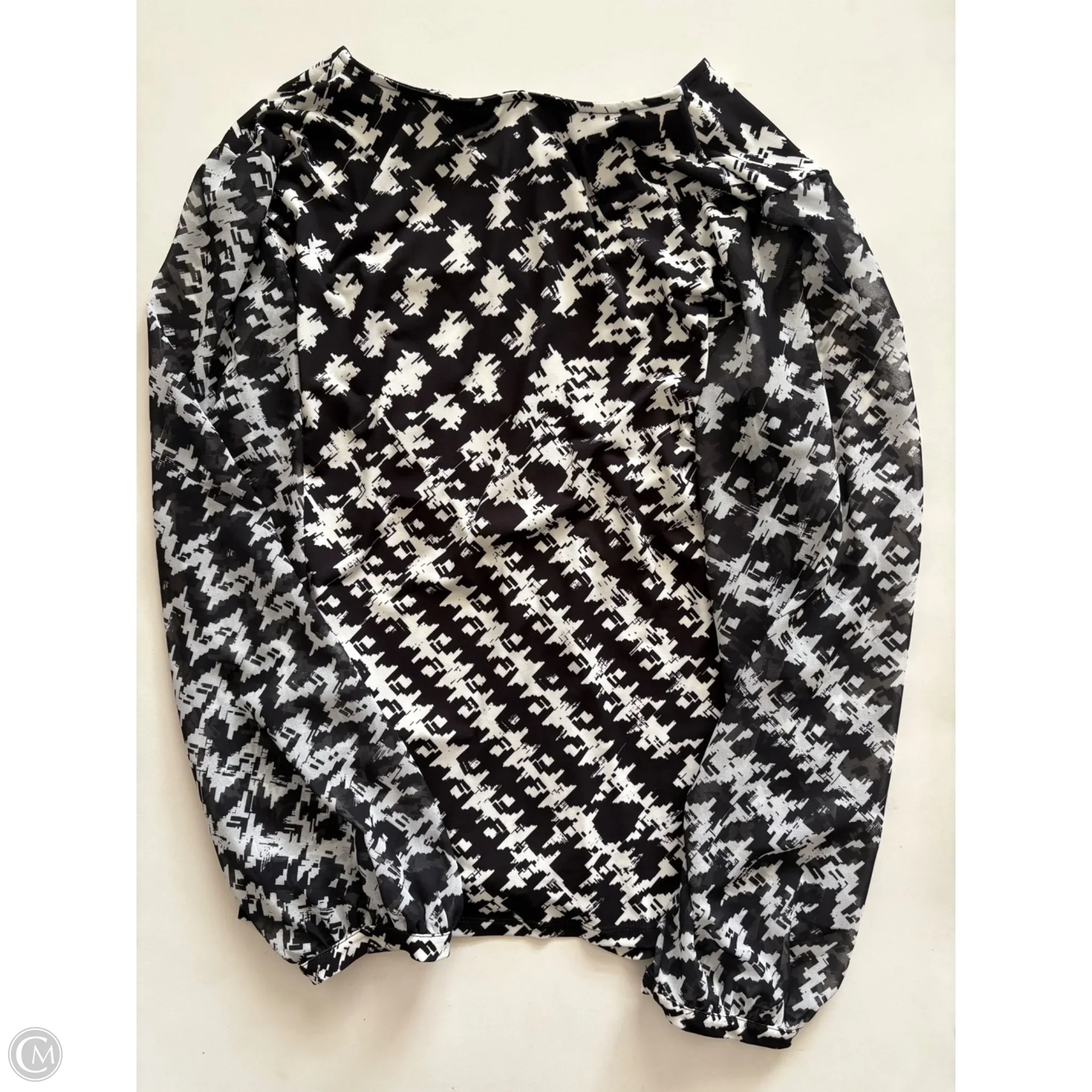 Blouse Long Sleeve By Calvin Klein In Black, Size: L - Image 2