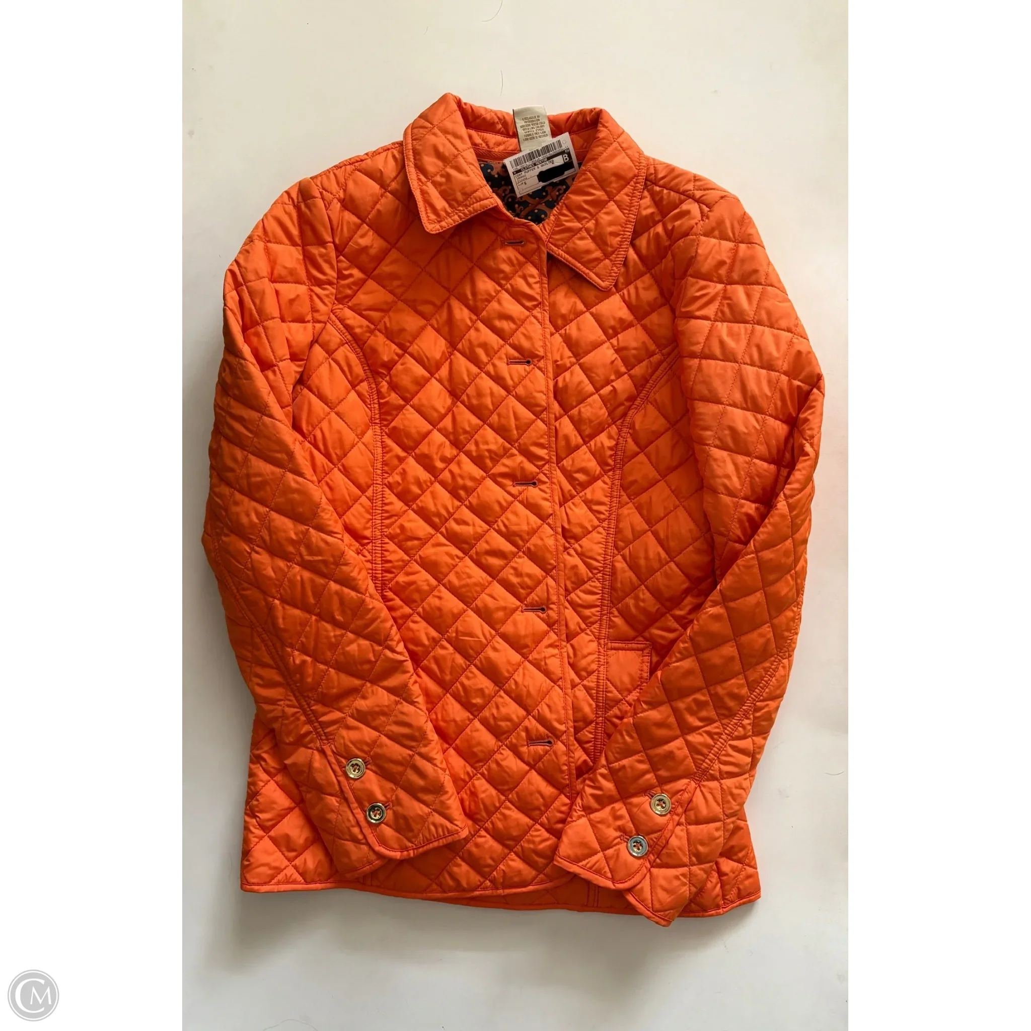 Coat Puffer & Quilted By Divuna In Orange, Size: S - Image 1