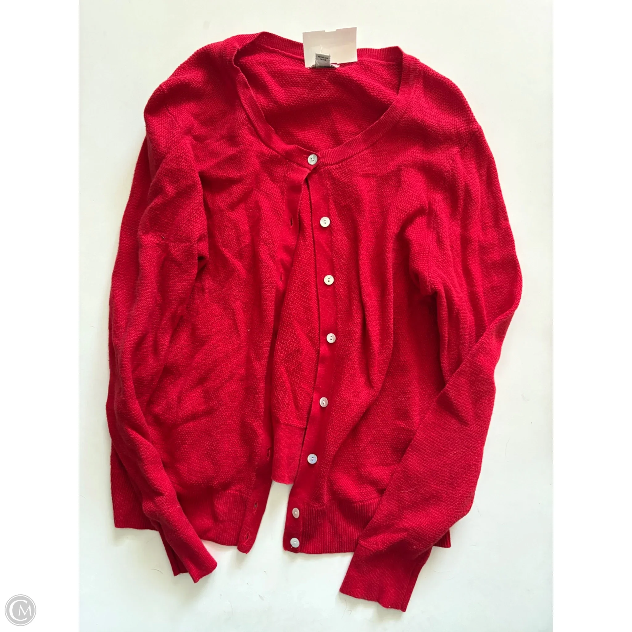 Sweater Cardigan By A New Day In Red, Size: M - Image 1