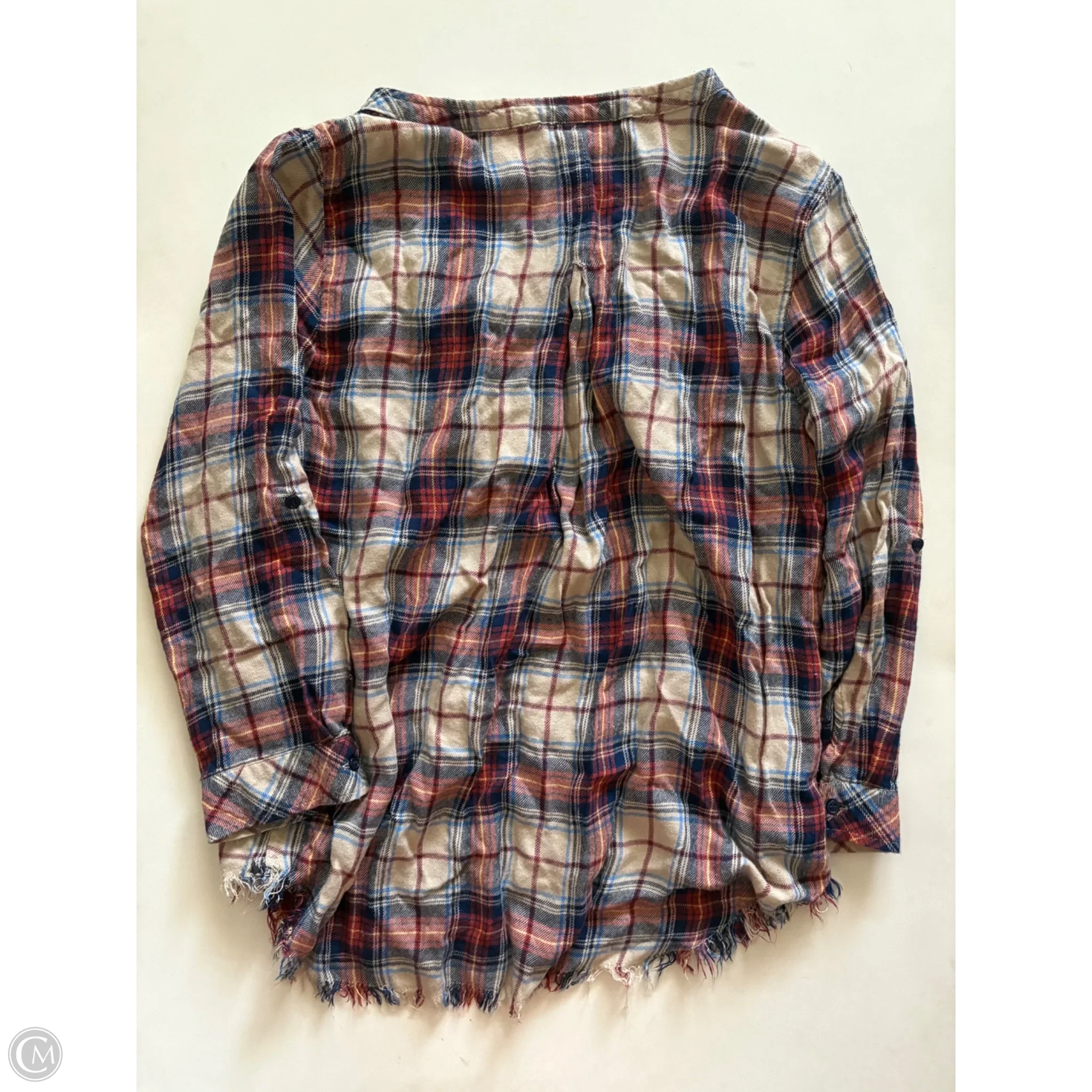 Top Long Sleeve By Hester Orchard In Plaid Pattern, Size: M - Image 2