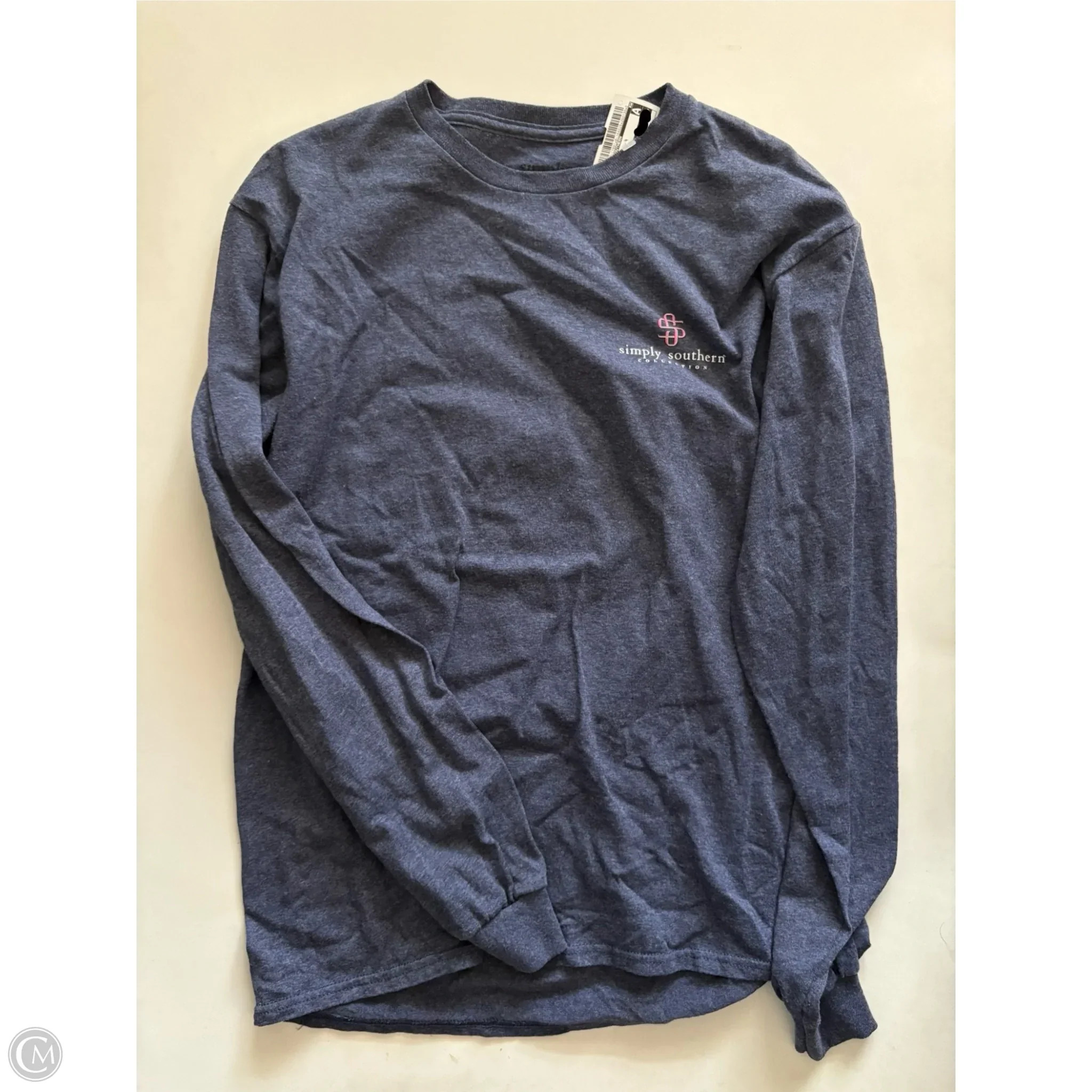 Top Long Sleeve By Simply Southern In Navy, Size: M - Image 1