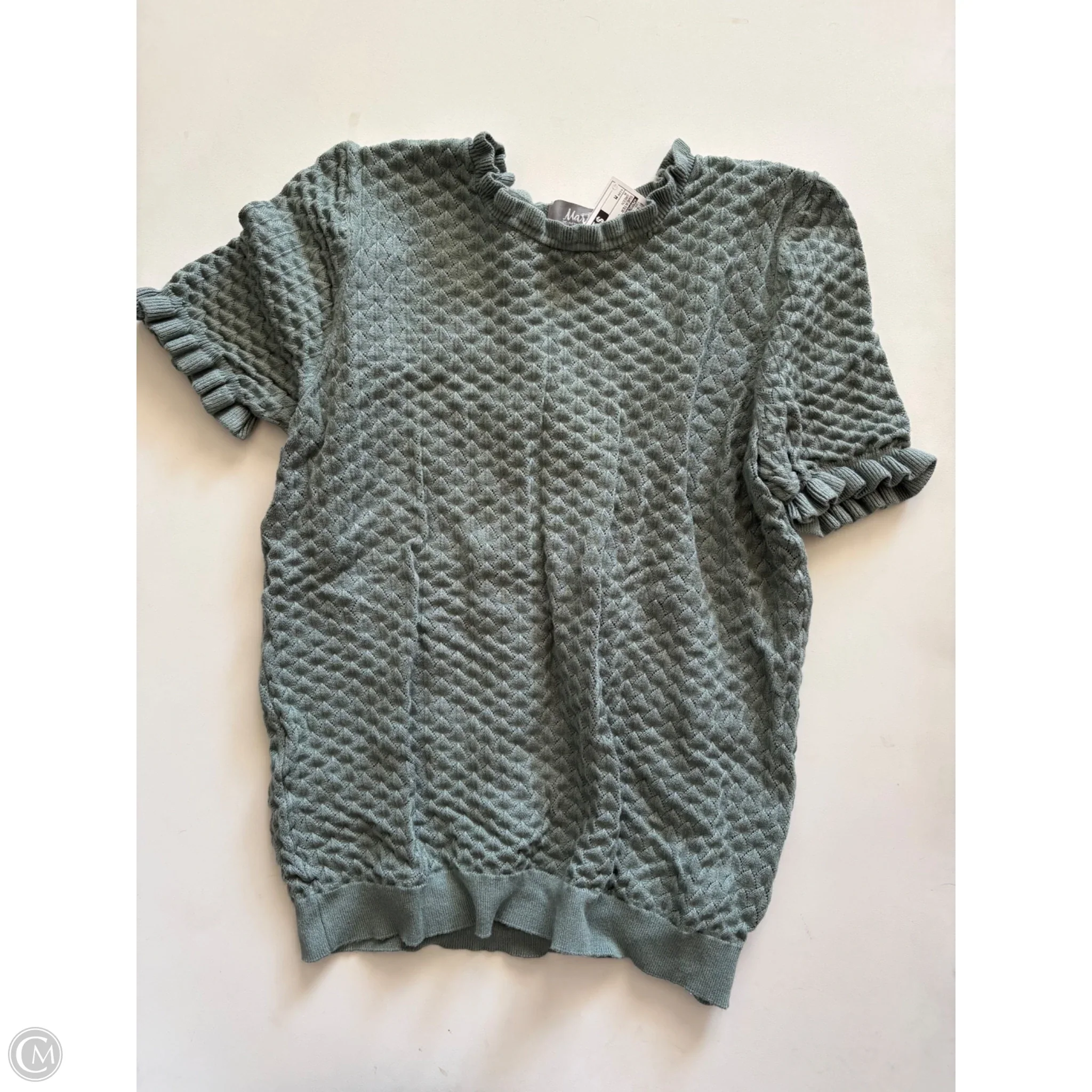Sweater Short Sleeve By Marled In Green, Size: M - Image 1