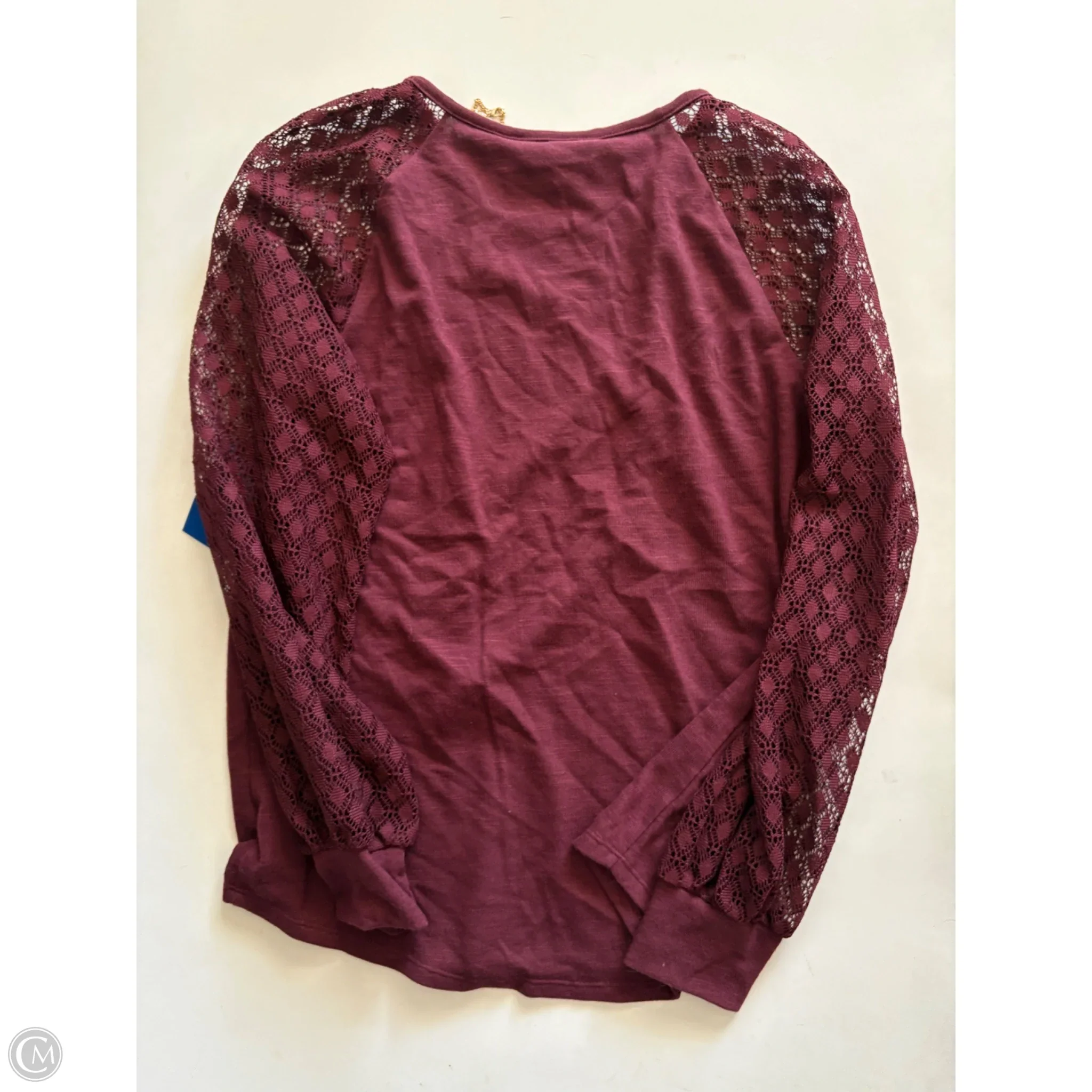 Sweater By Apt 9 In Maroon, Size: S - Image 2