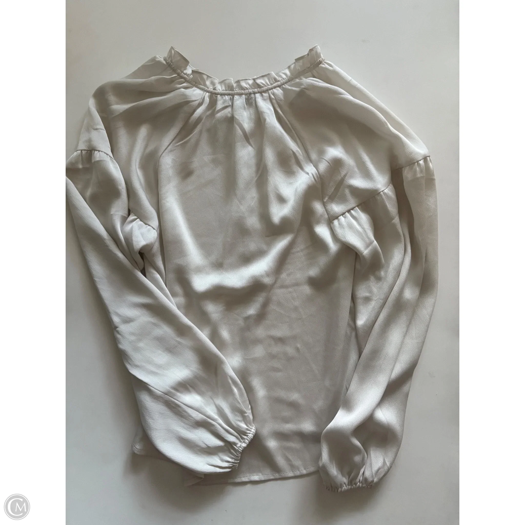 Blouse Long Sleeve By Express In Cream, Size: S - Image 2