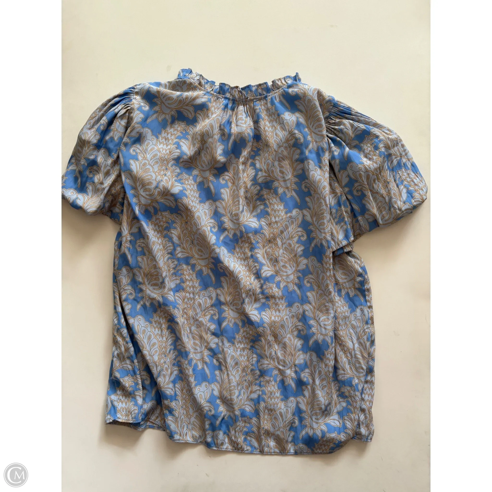 Blouse Long Sleeve By Rose And Olive In Blue, Size: M - Image 2