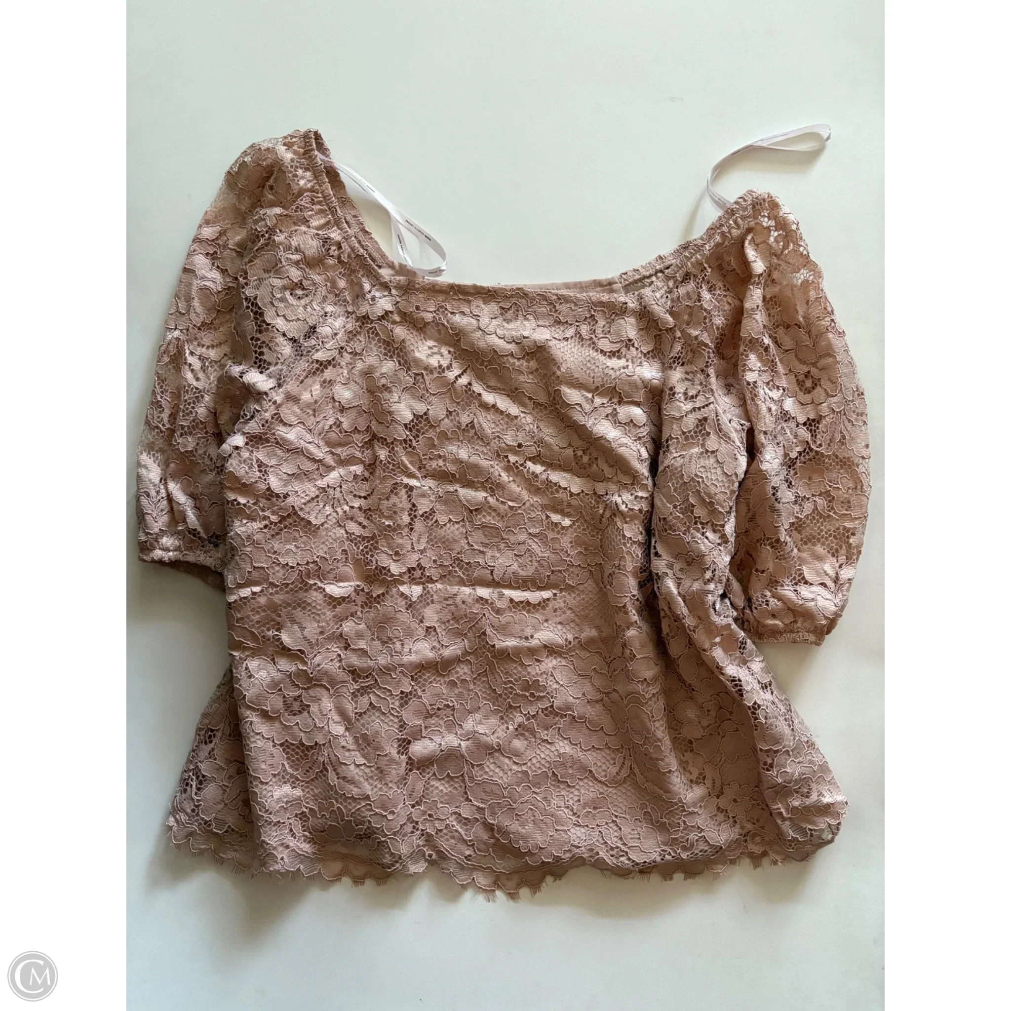 Top Long Sleeve By Nanette By Nanette Lepore In Tan, Size: M - Image 1