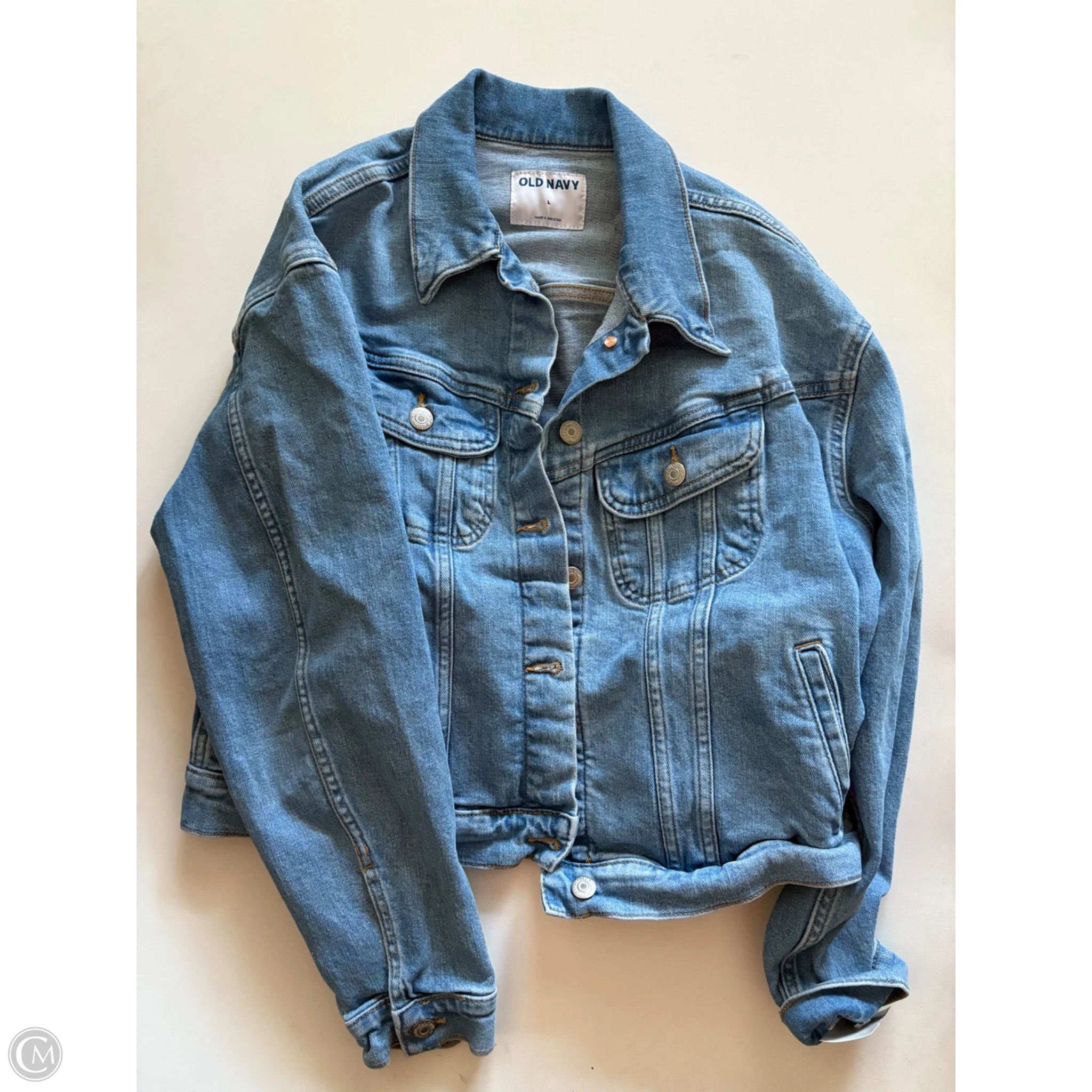 Jacket Denim By Old Navy In Blue, Size: L - Image 1