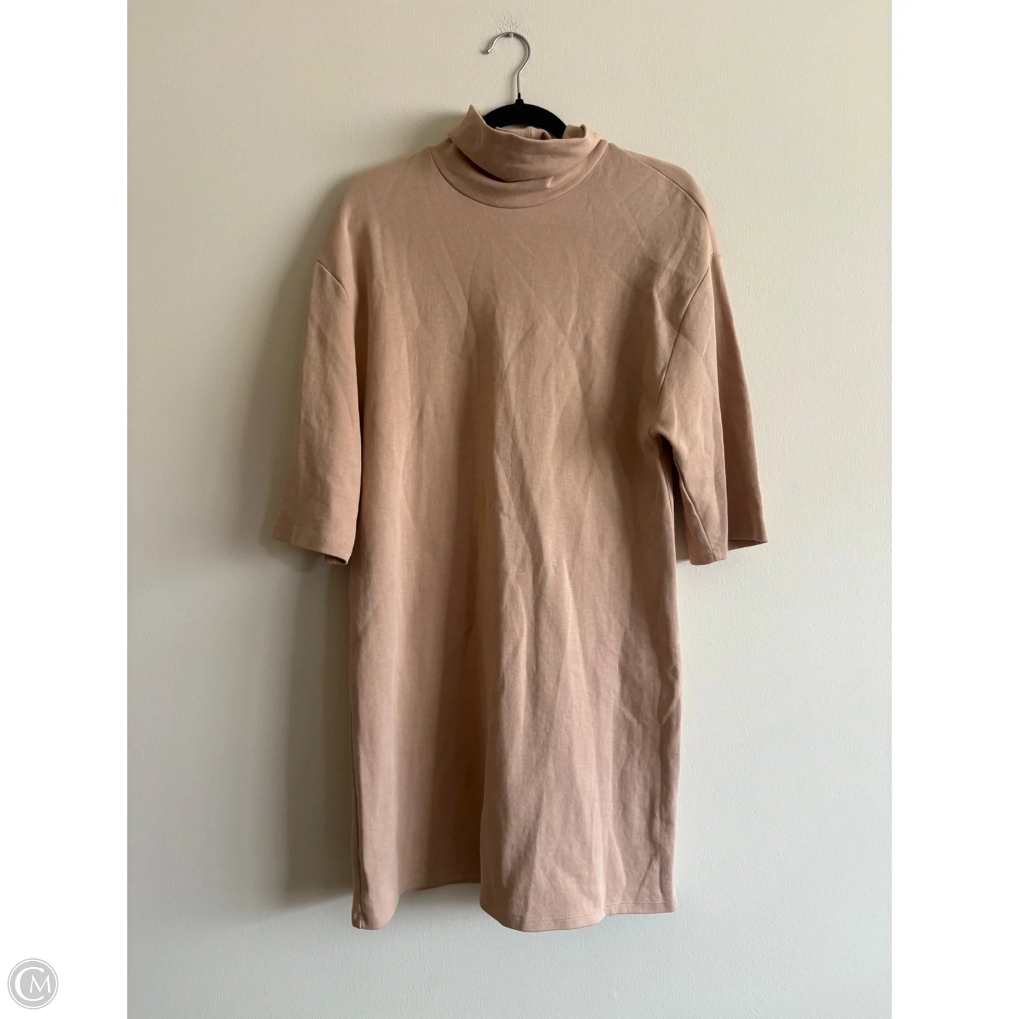 Dress Casual Midi By Zara In Tan, Size: M - Image 1