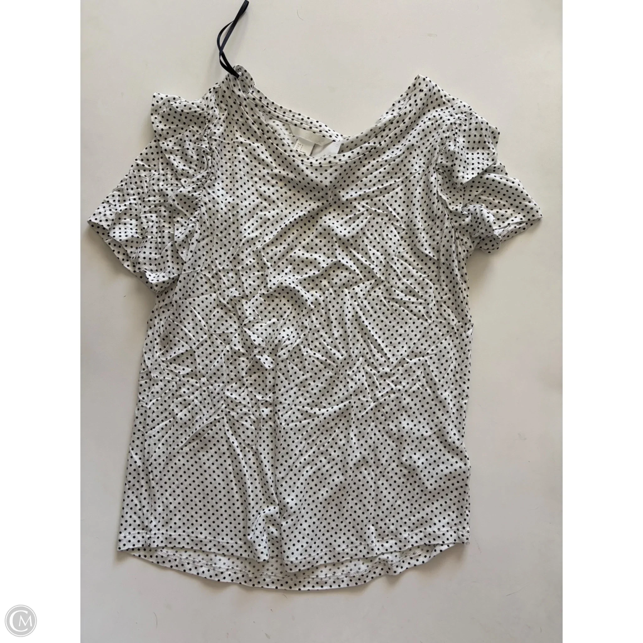 Blouse Short Sleeve By H&m In Polkadot Pattern - Image 1