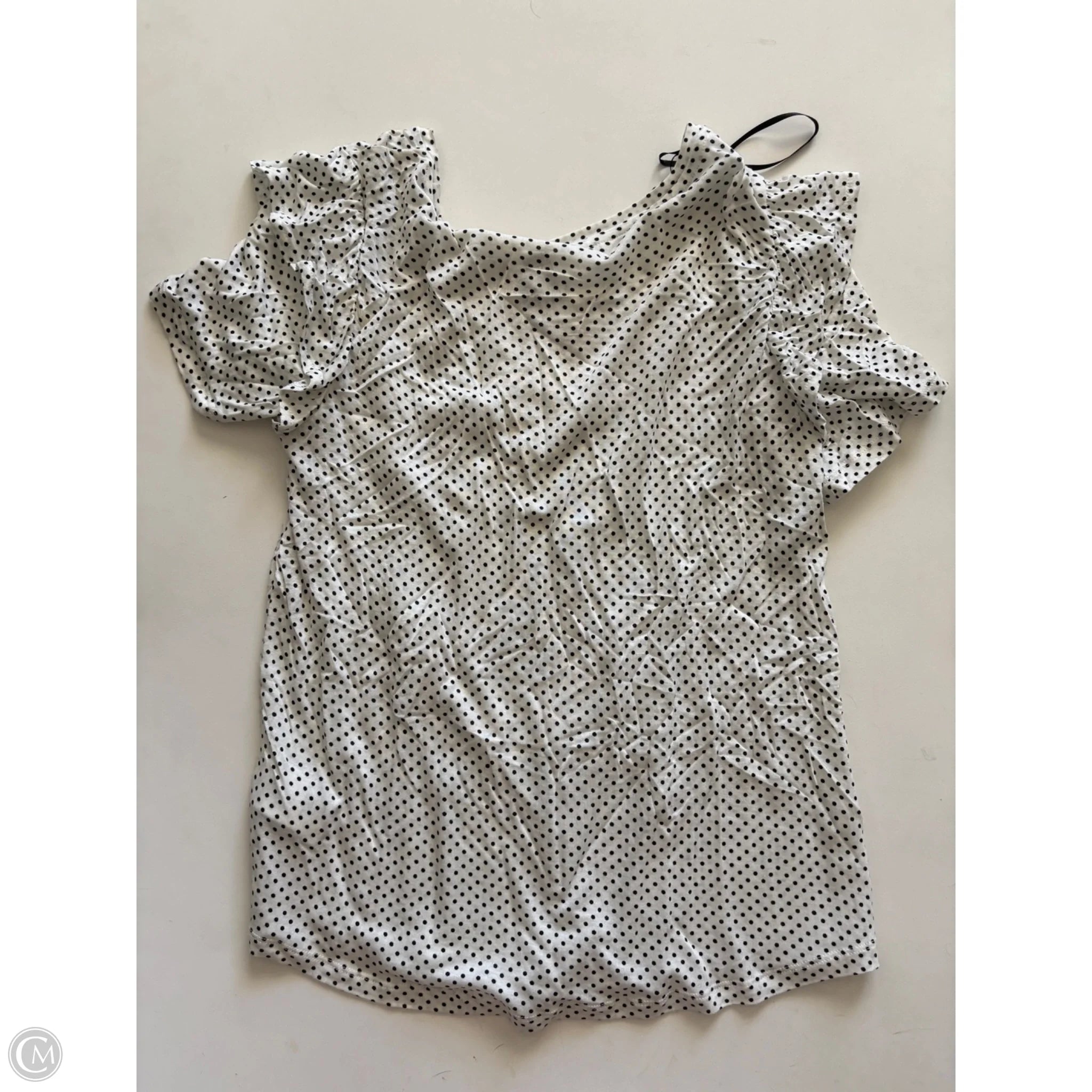 Blouse Short Sleeve By H&m In Polkadot Pattern - Image 2