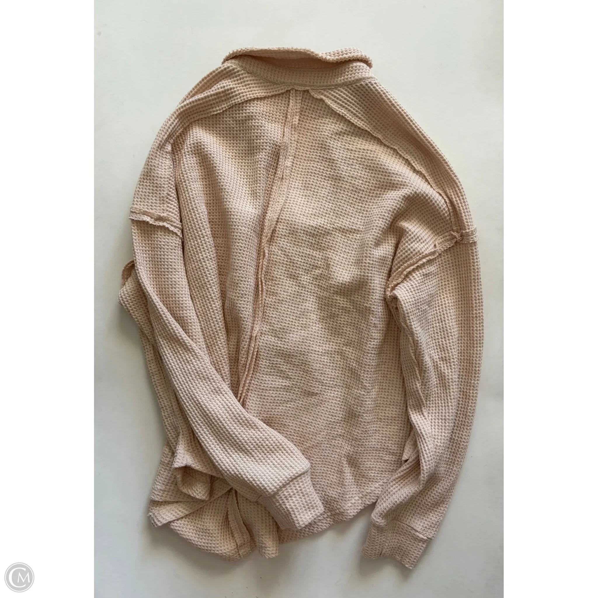 Top Long Sleeve By Fantasic In Cream, Size: L - Image 2
