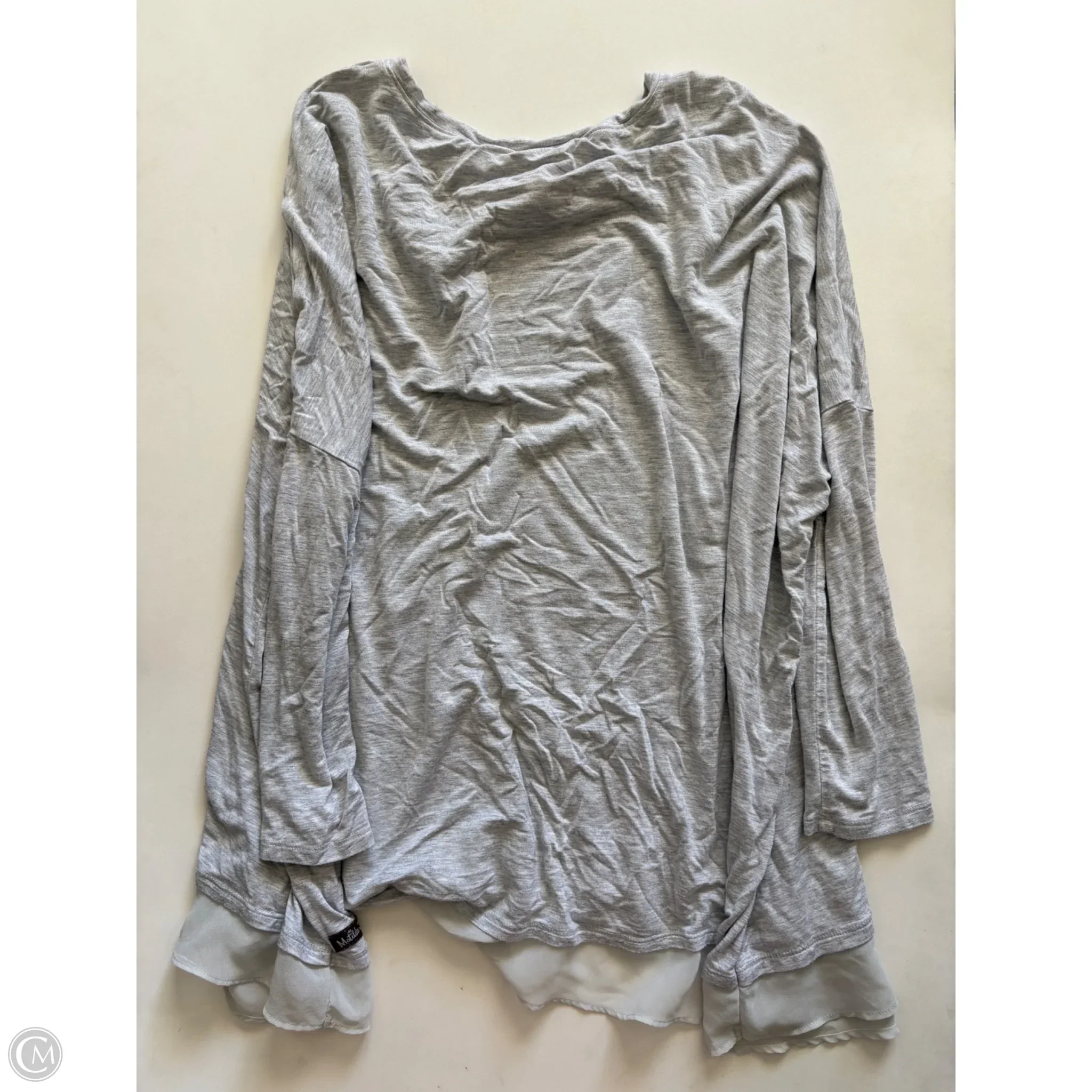 Top Long Sleeve By Matilda Jane In Grey, Size: 2x - Image 2