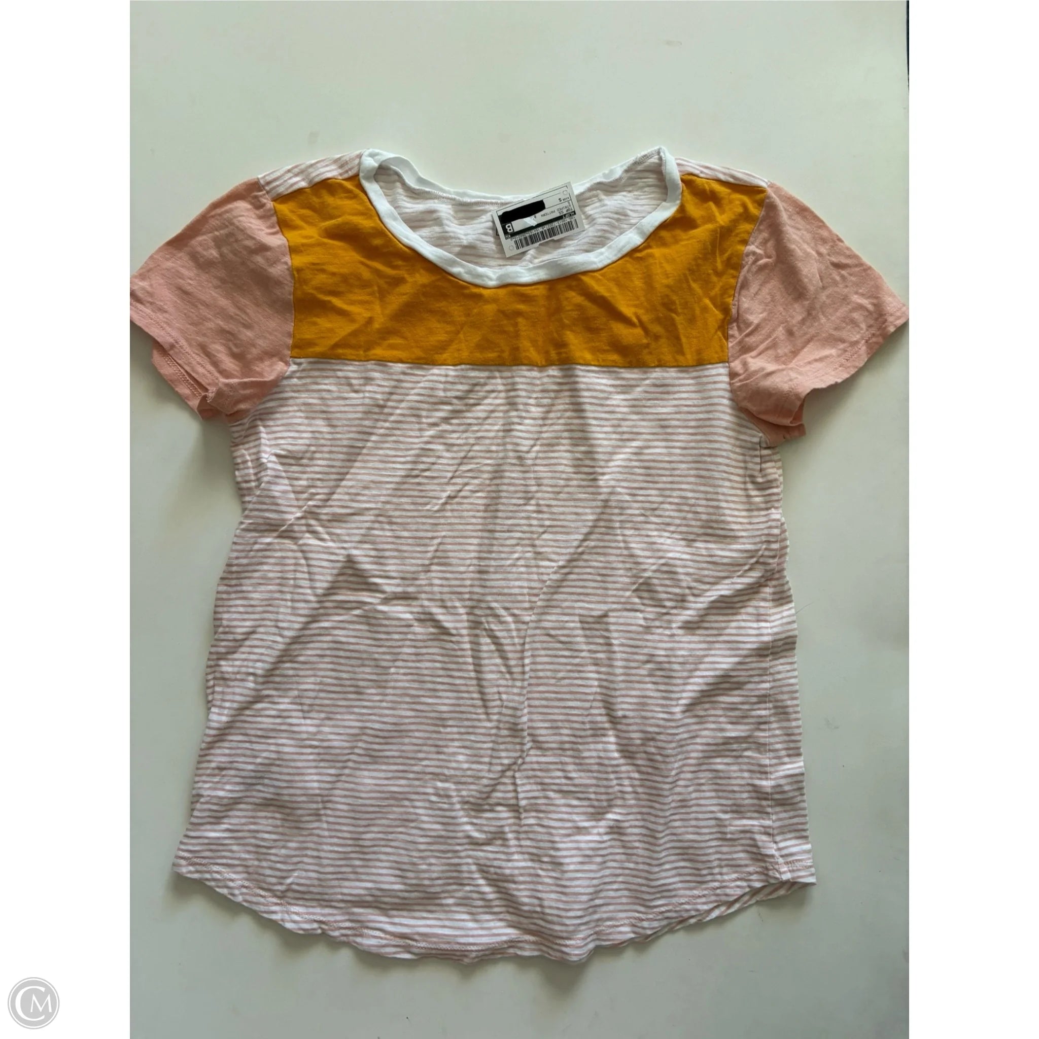 Top Short Sleeve By Loft In Striped Pattern, Size: S - Image 1
