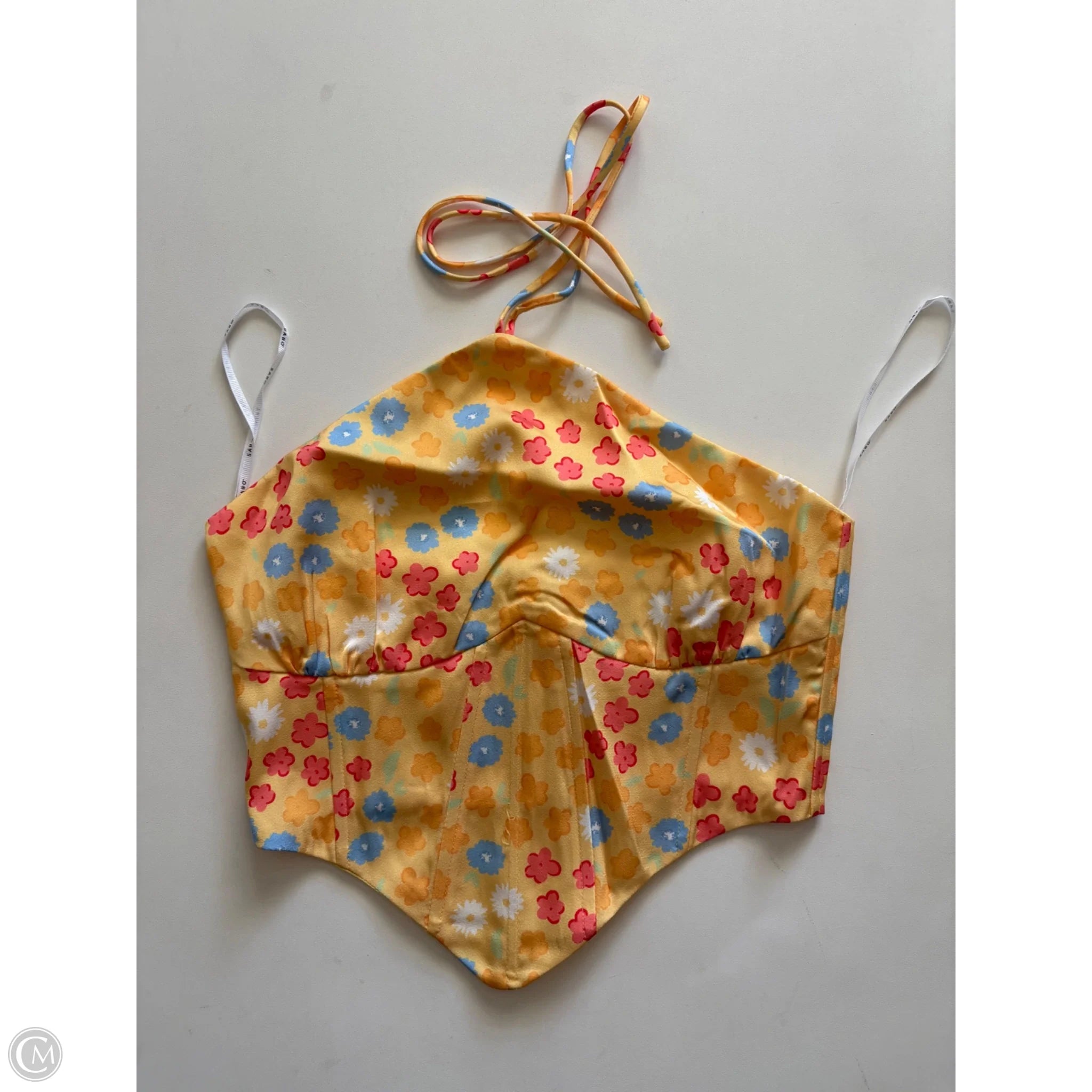 Top 2pc Short Sleeve By Sabo In Yellow, Size: M - Image 1