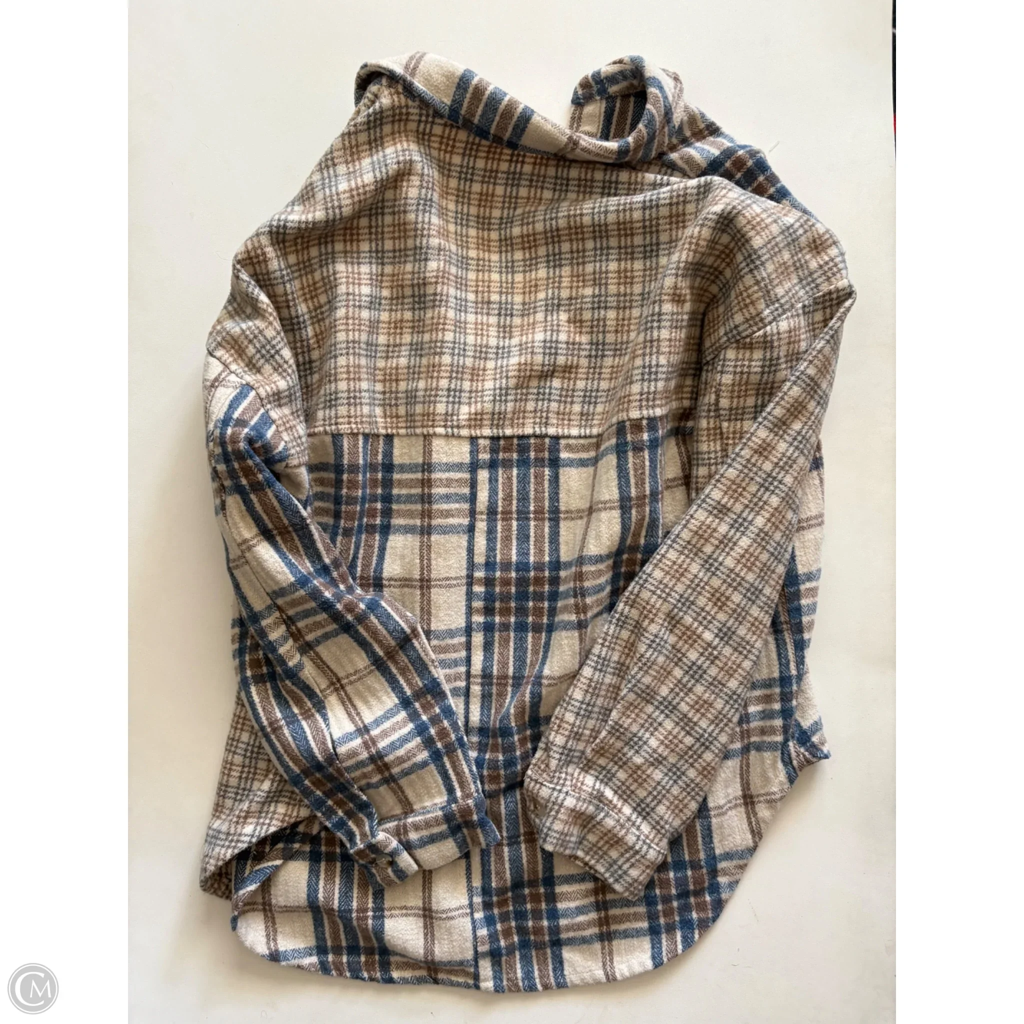 Jacket Faux Fur & Sherpa By Altard State In Plaid Pattern, Size: S - Image 2