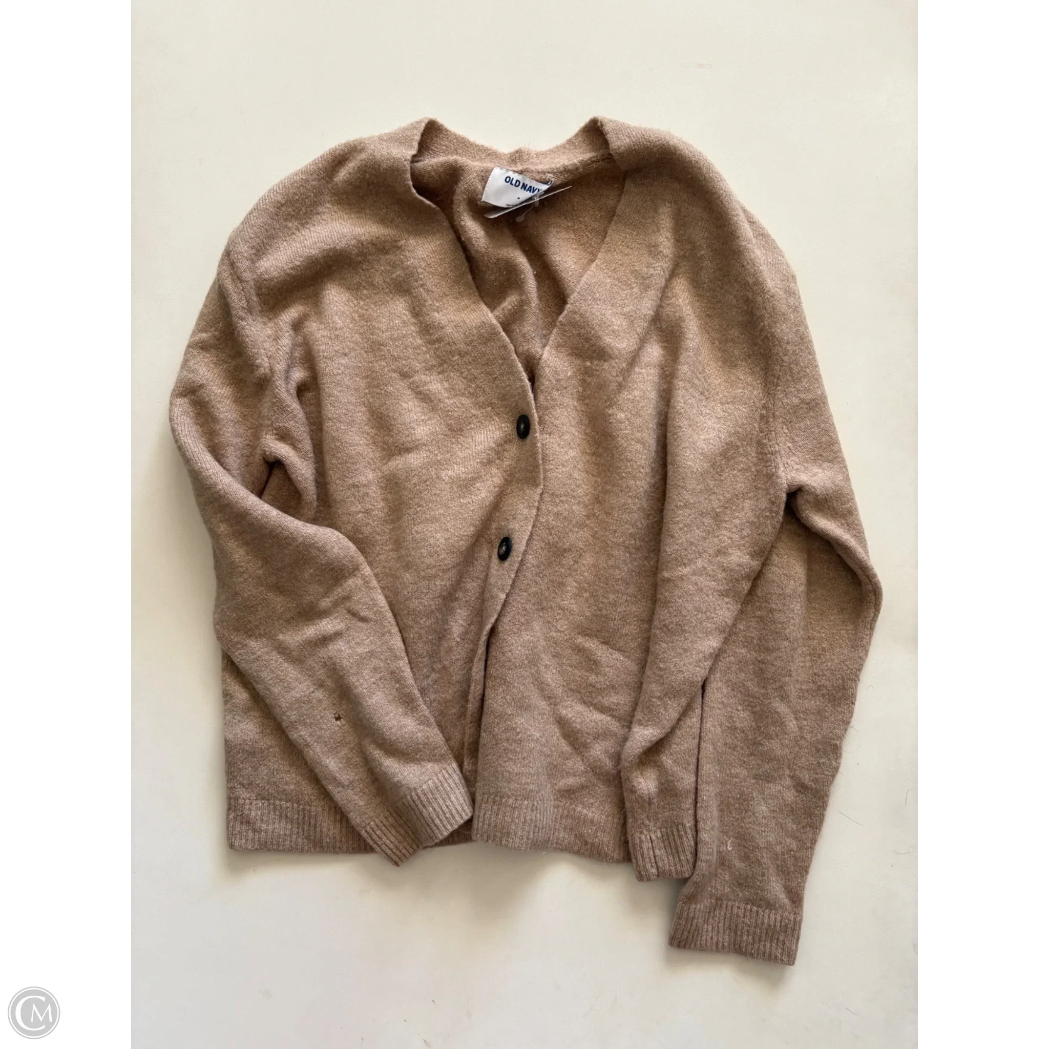 Sweater Cardigan By Old Navy In Tan, Size: M - Image 1