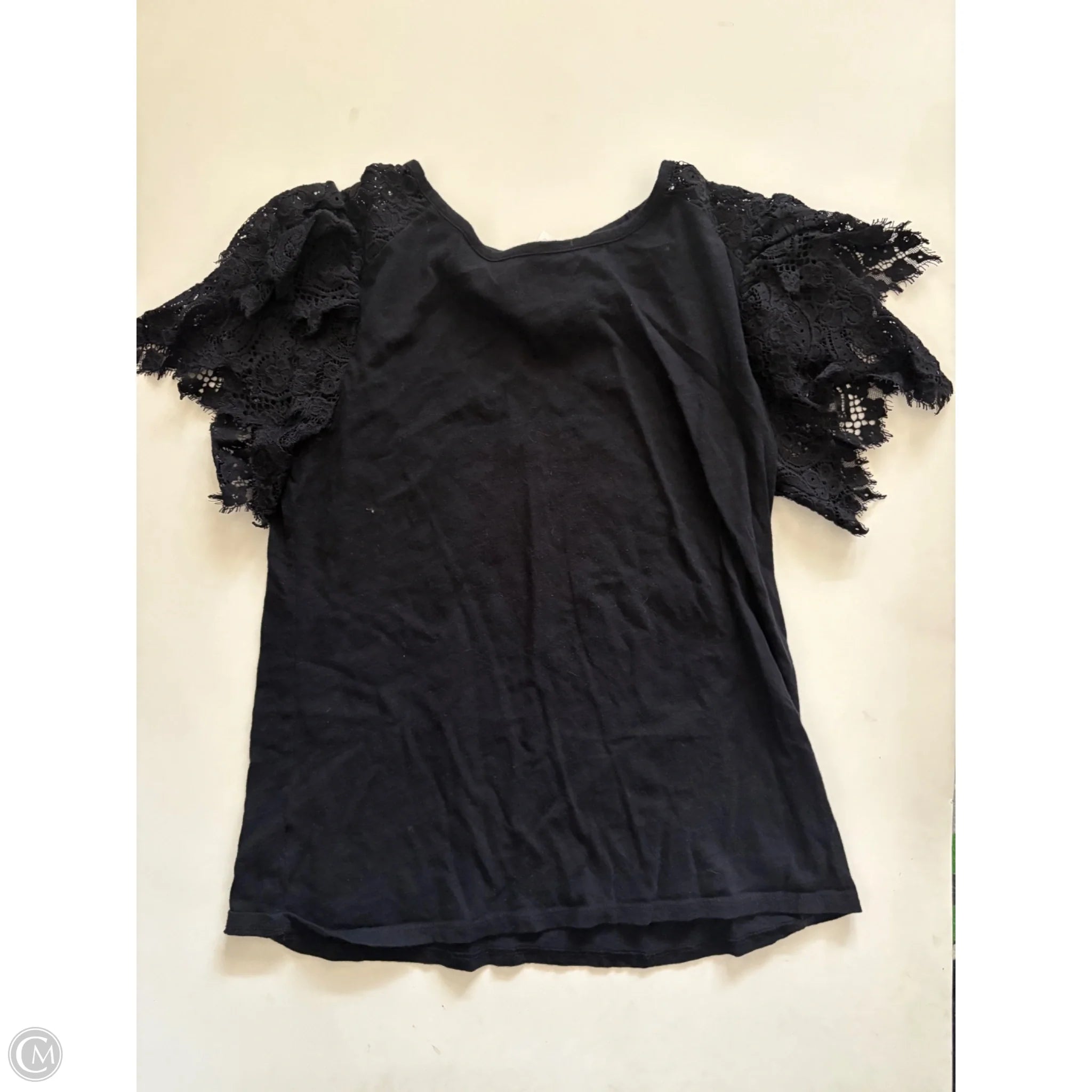 Top Short Sleeve By Loft In Black, Size: Xs - Image 1