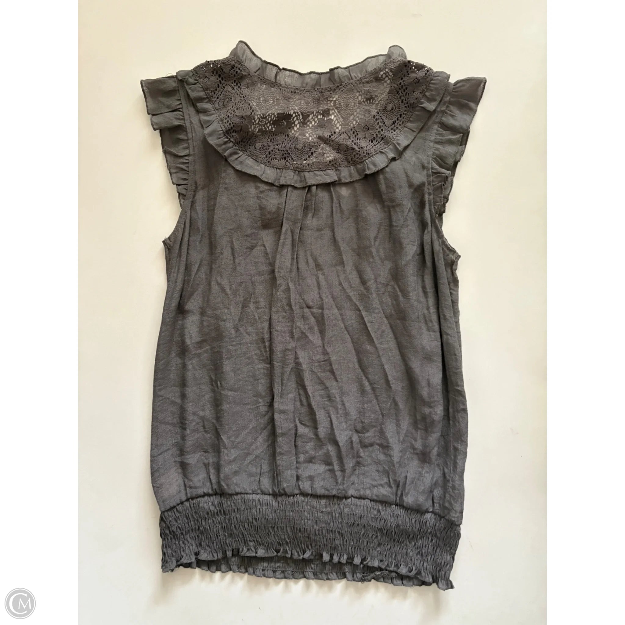 Top Short Sleeve By Mine In Grey, Size: S - Image 2