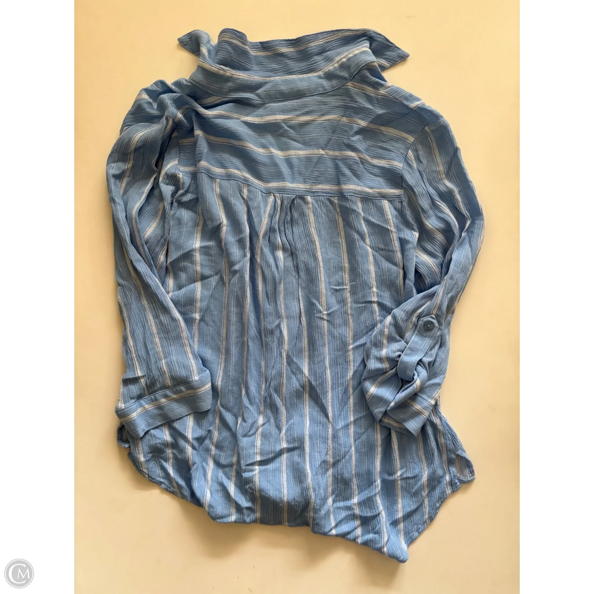 Top Long Sleeve By Fortune & Ivy In Striped Pattern, Size: M - Image 2