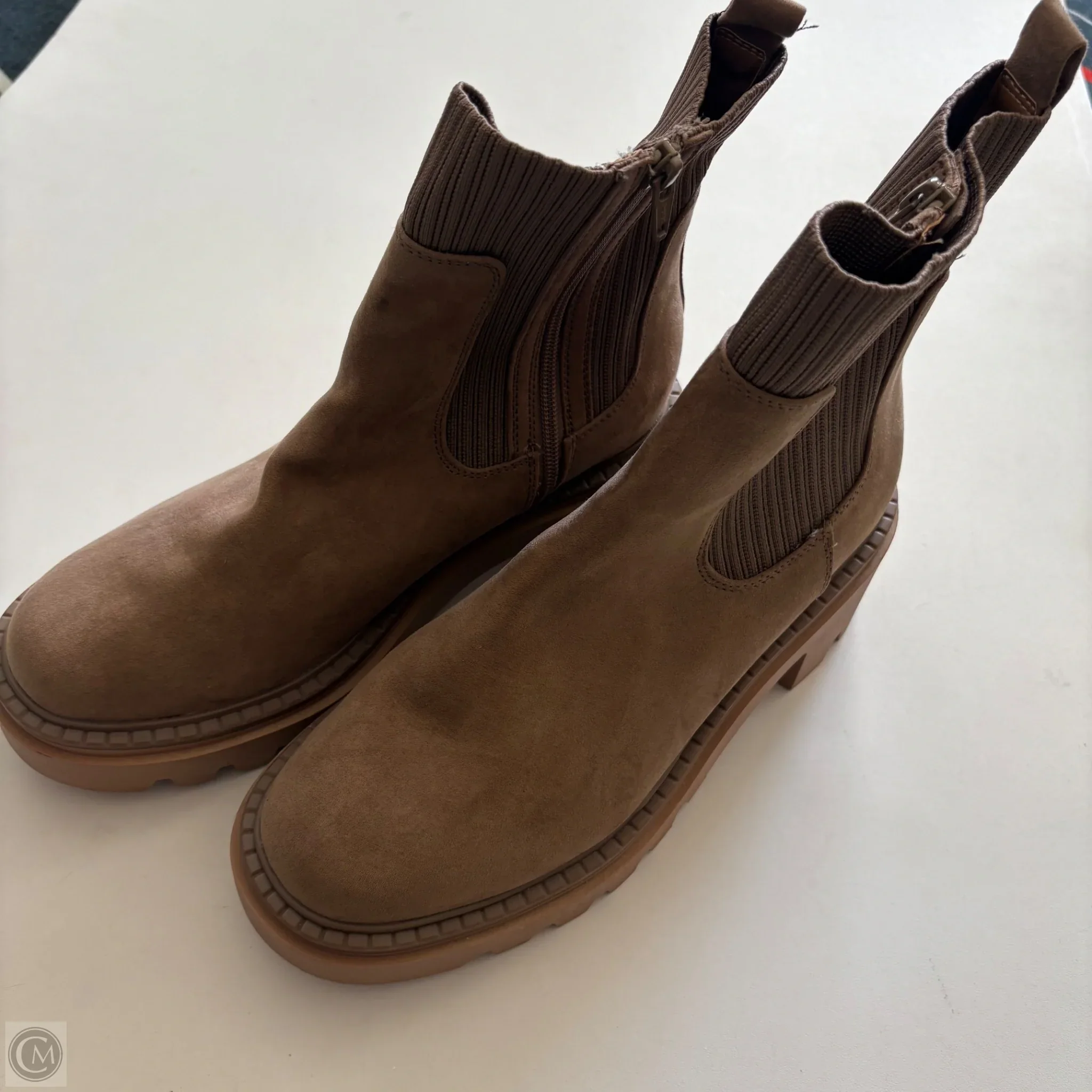 Boots Ankle Heels By Universal Thread In Brown, Size: 10