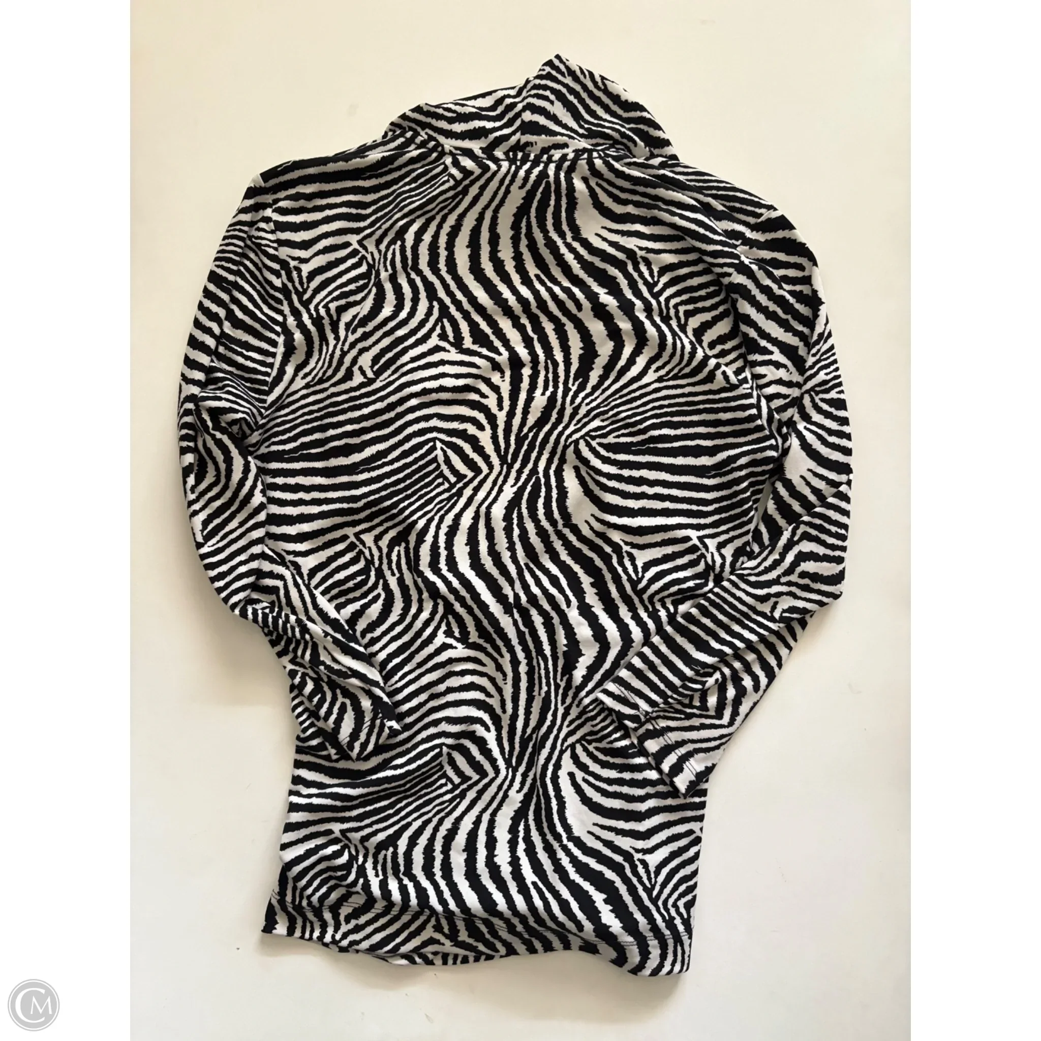 Blouse Long Sleeve By Chaus In Animal Print, Size: L - Image 2