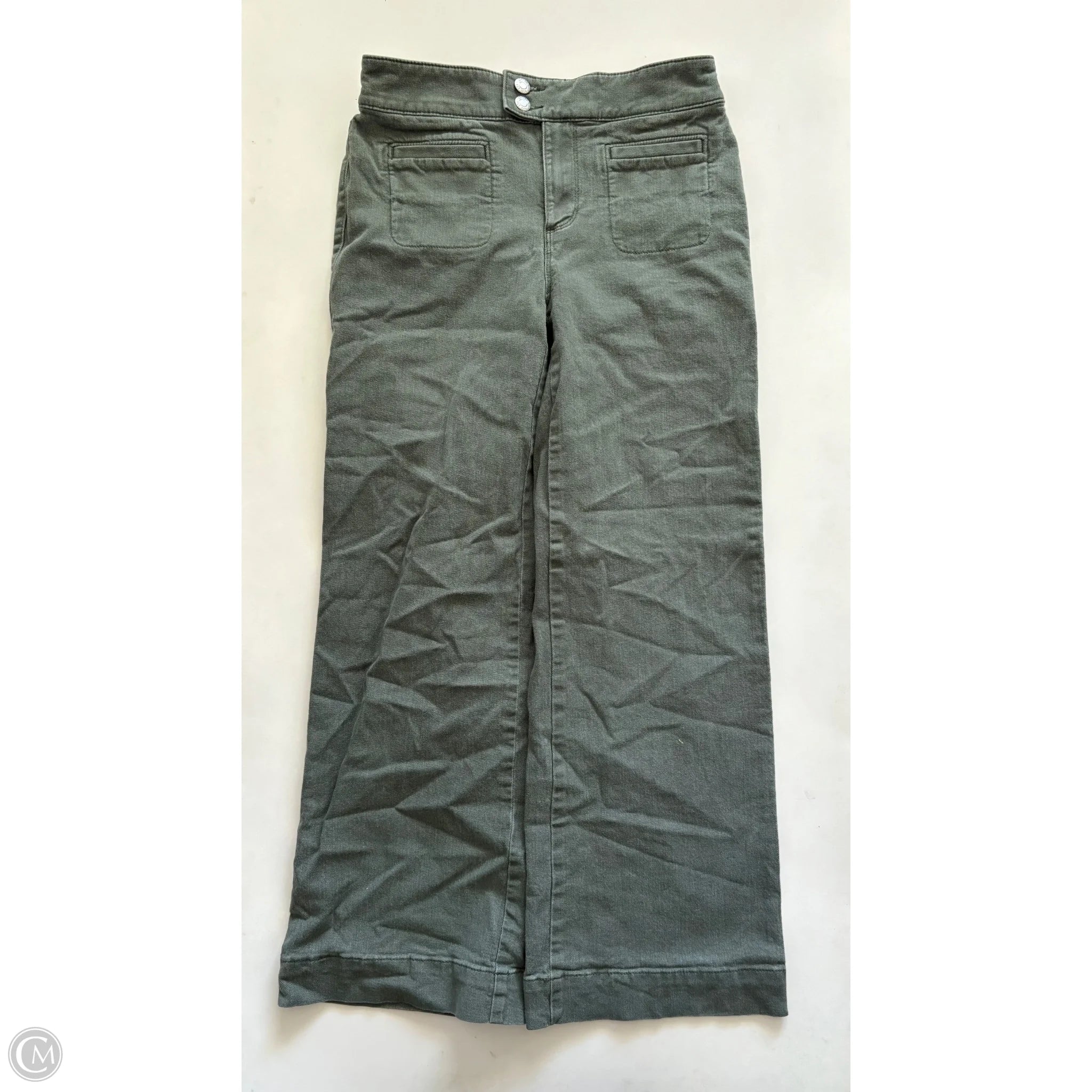 Jeans Wide Leg By Loft In Green, Size: 4p - Image 1