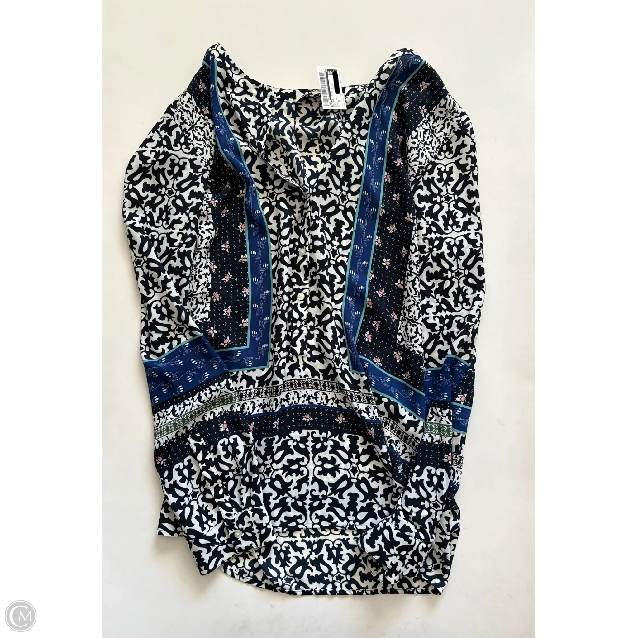 Blouse Long Sleeve By Loft In Blue, Size: Xl - Image 1