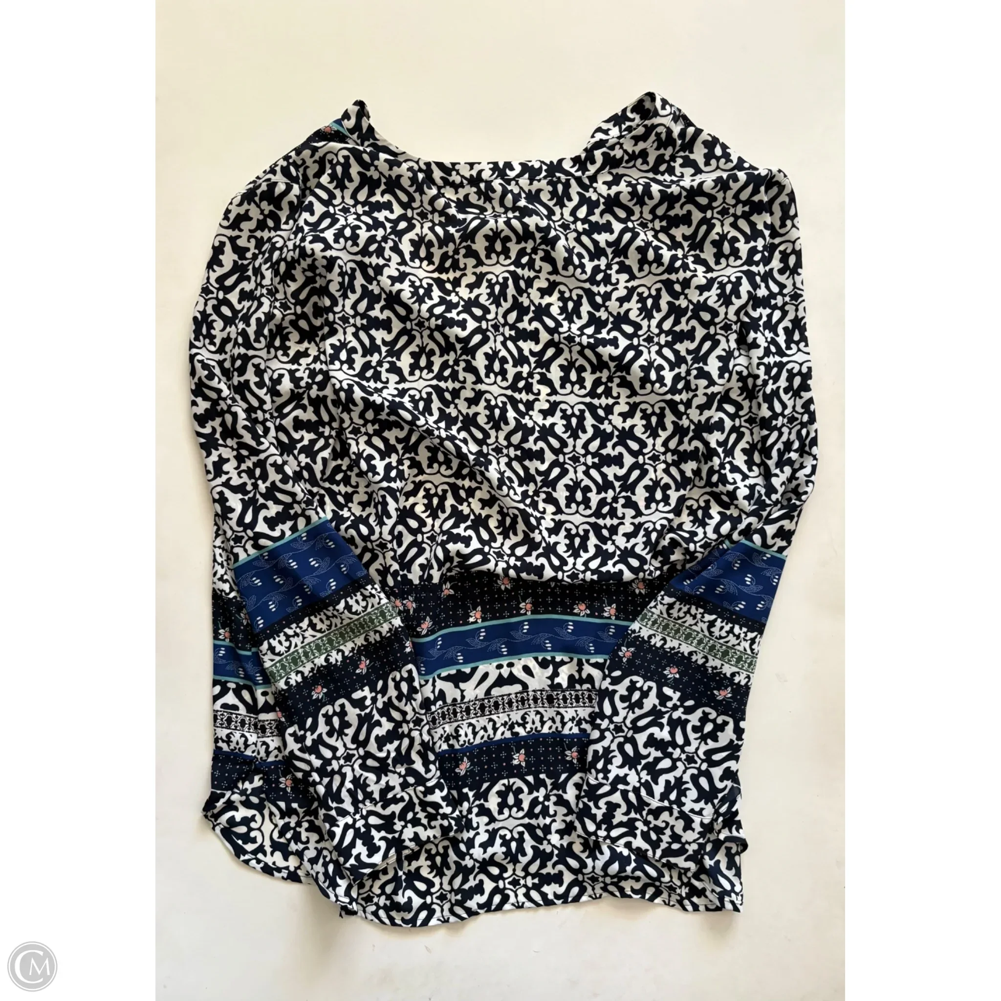 Blouse Long Sleeve By Loft In Blue, Size: Xl - Image 2