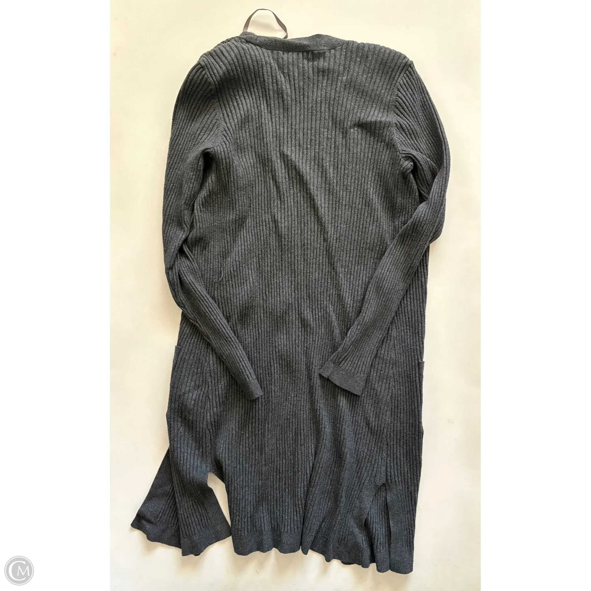 Sweater Cardigan By Cato In Grey, Size: M - Image 2