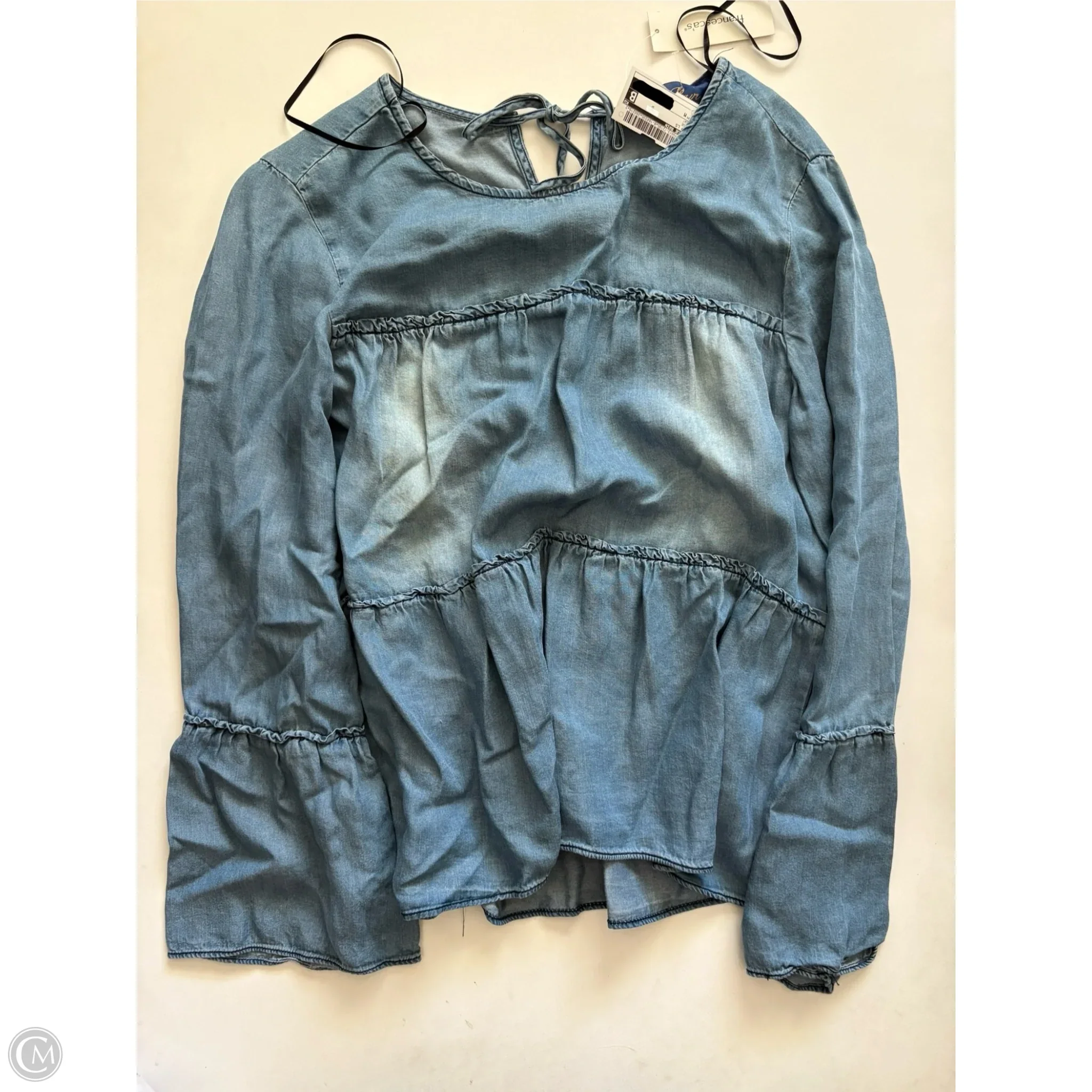 Top Long Sleeve By Blue Rain In Blue, Size: M - Image 1