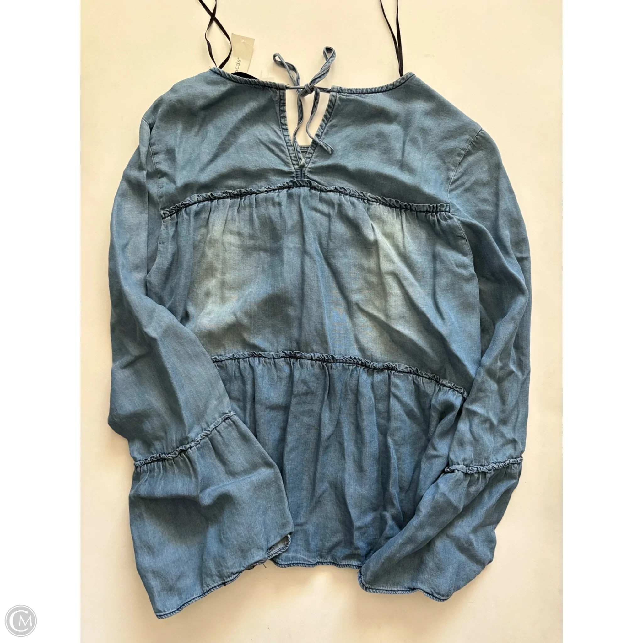 Top Long Sleeve By Blue Rain In Blue, Size: M - Image 2