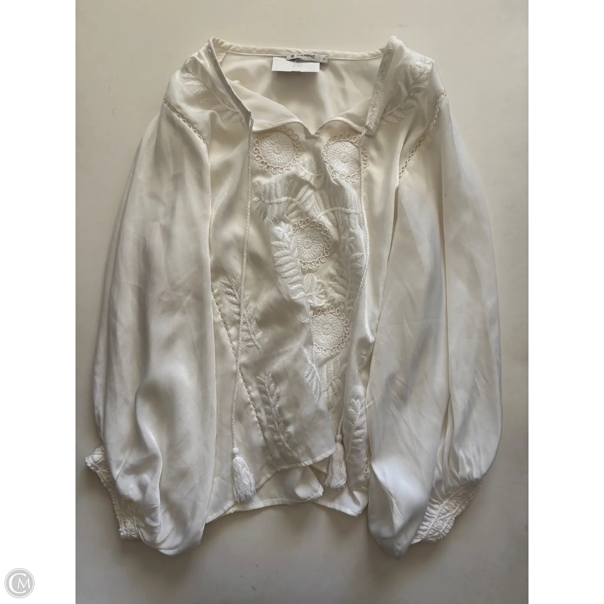 Blouse Long Sleeve By Clothes Mentor In White, Size: Xs - Image 1