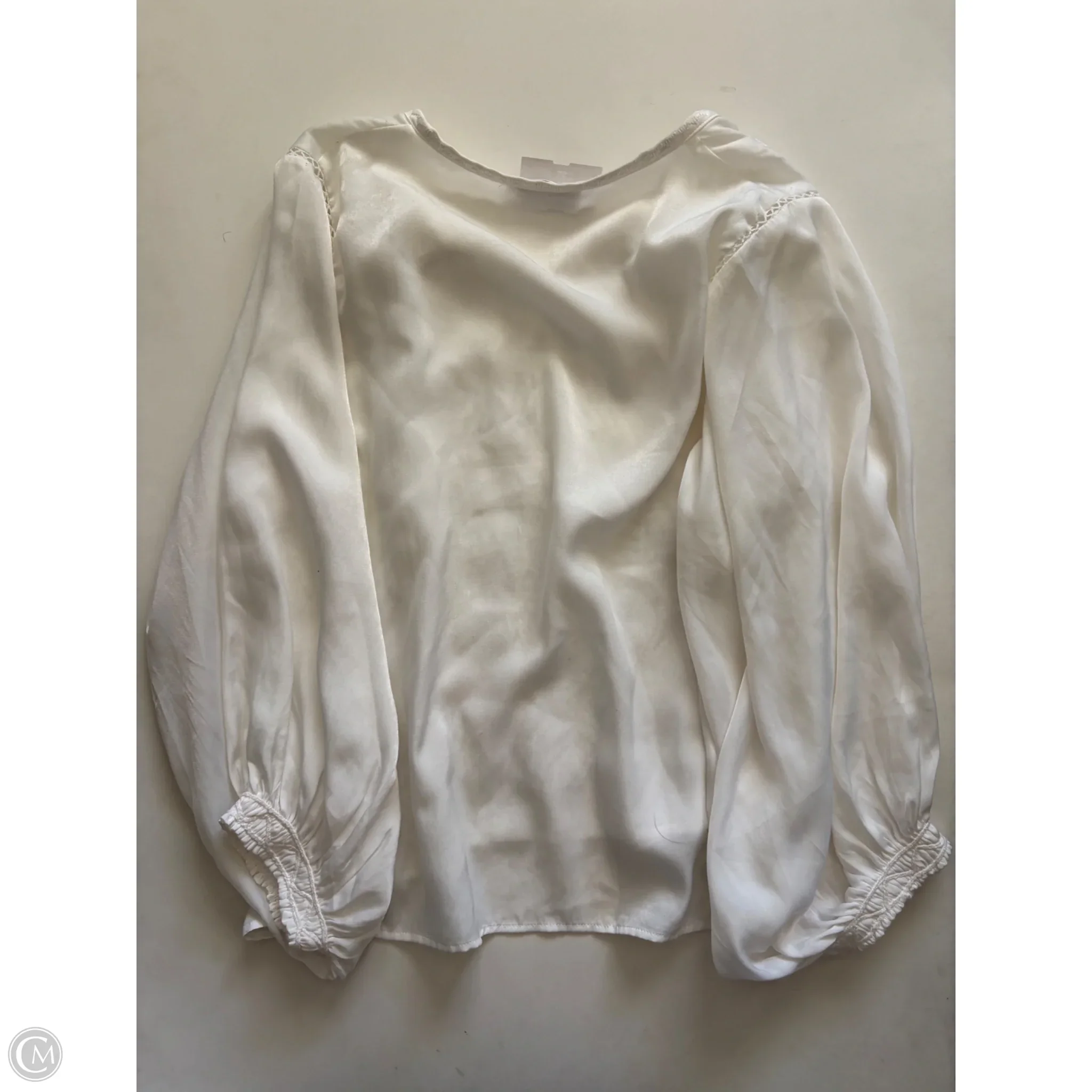 Blouse Long Sleeve By Clothes Mentor In White, Size: Xs - Image 2