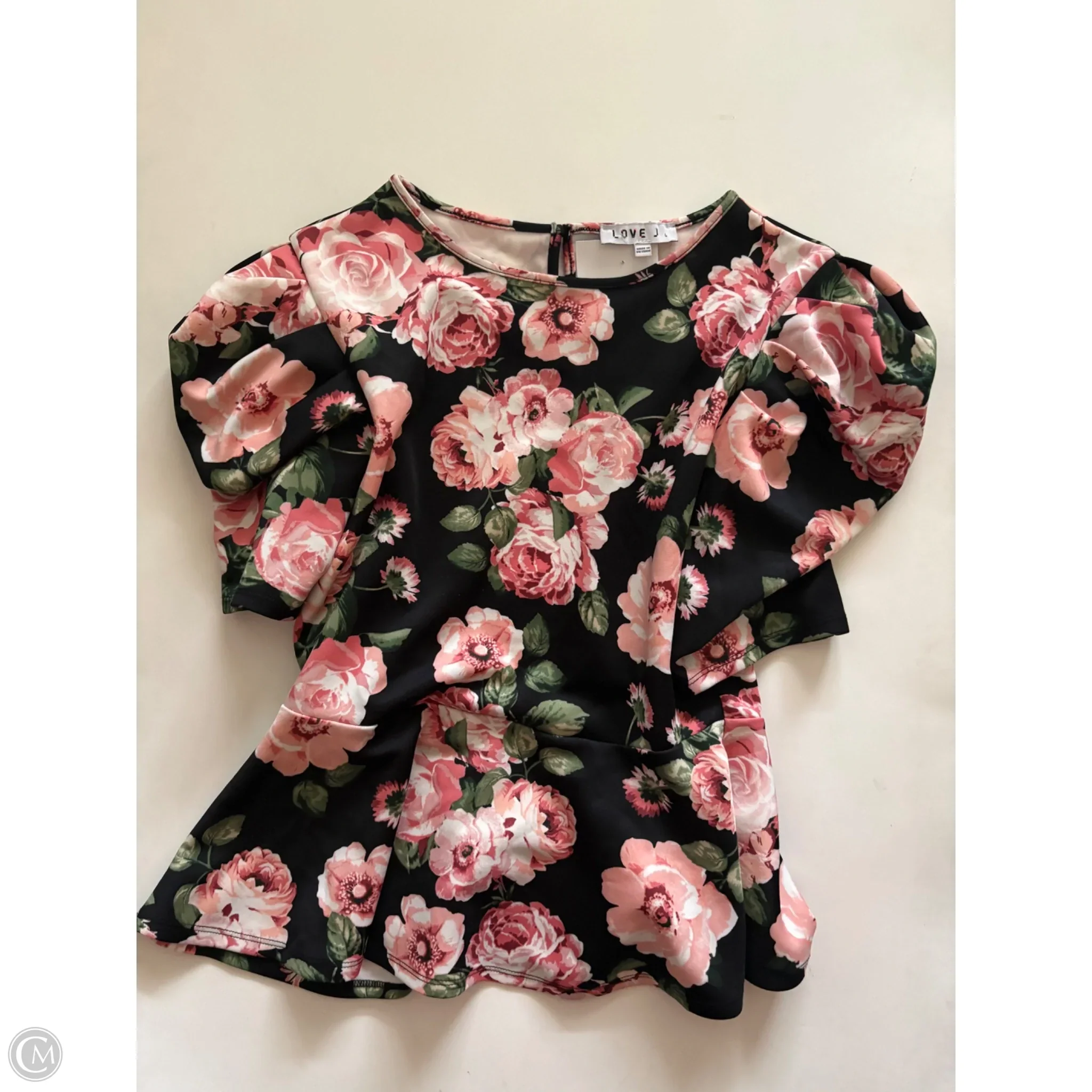 Top Short Sleeve By Love J In Floral Print, Size: L - Image 1